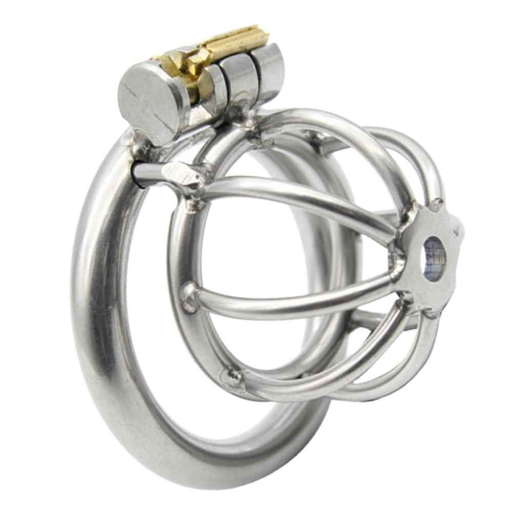 Male Chastity Device Stainless Steel Chastity Cage Lock Muscle Training 45mm