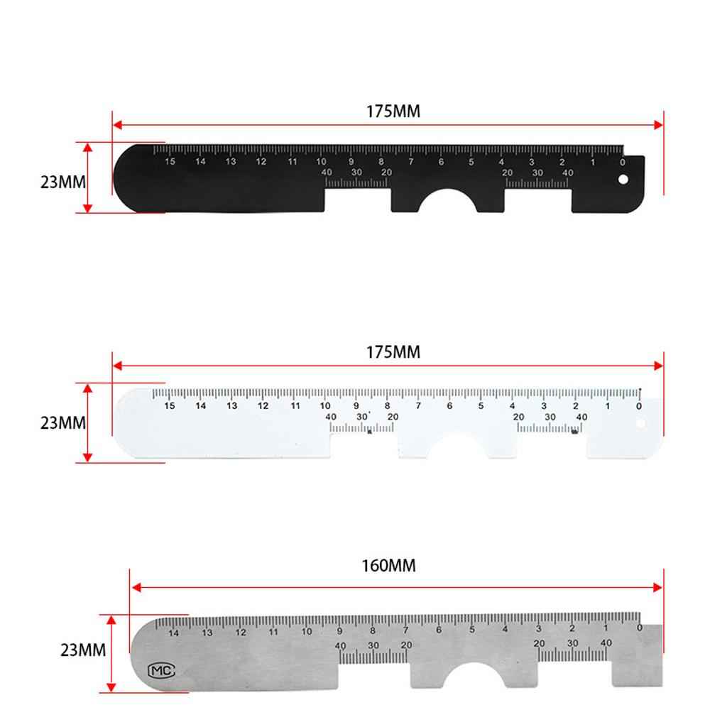 Stainless steel PD Ruler Pupil Distance Meter Eye Ophthalmic Tool White