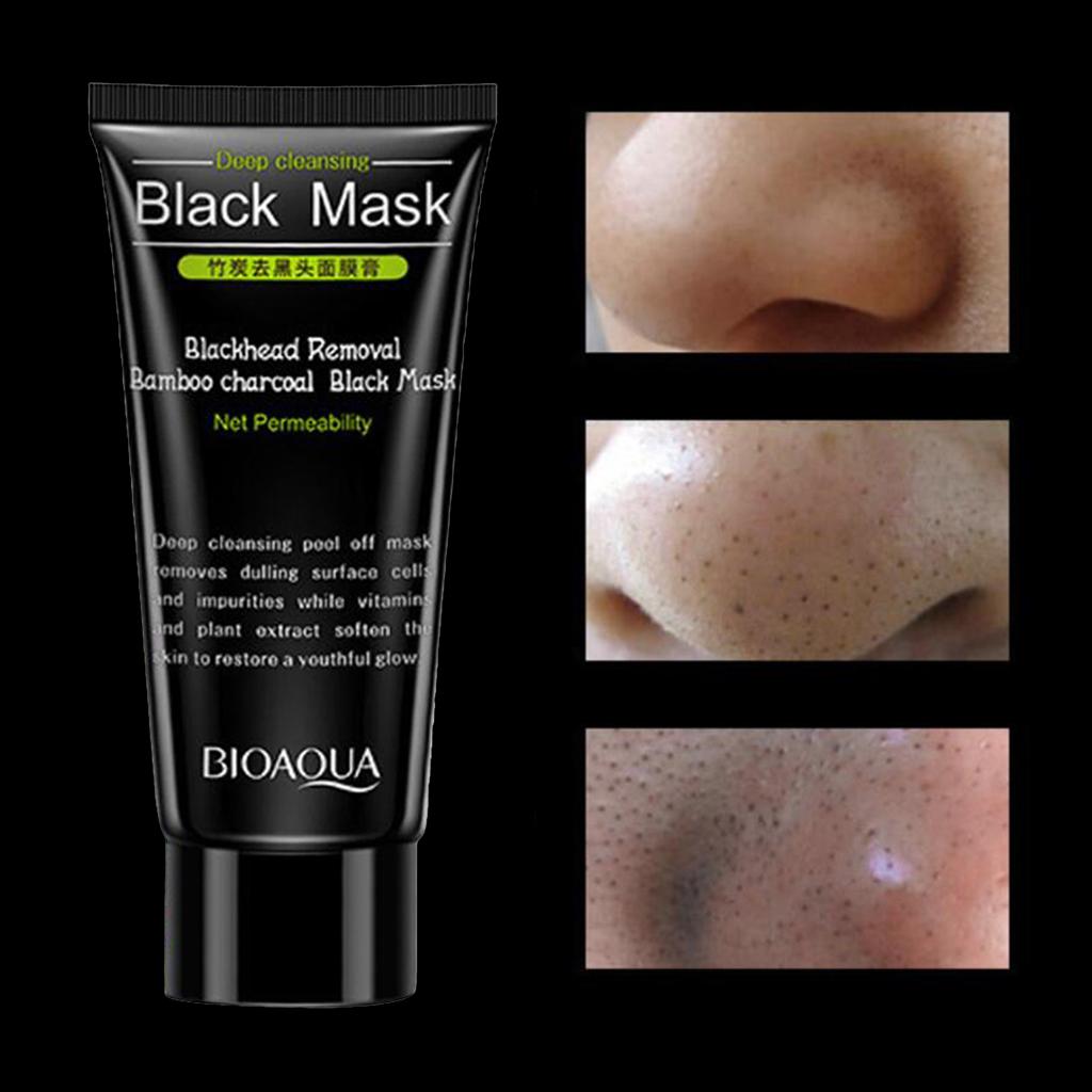 6x60ml Charcoal Blackhead Remover Mask Cleaning Bamboo charcoal 60g