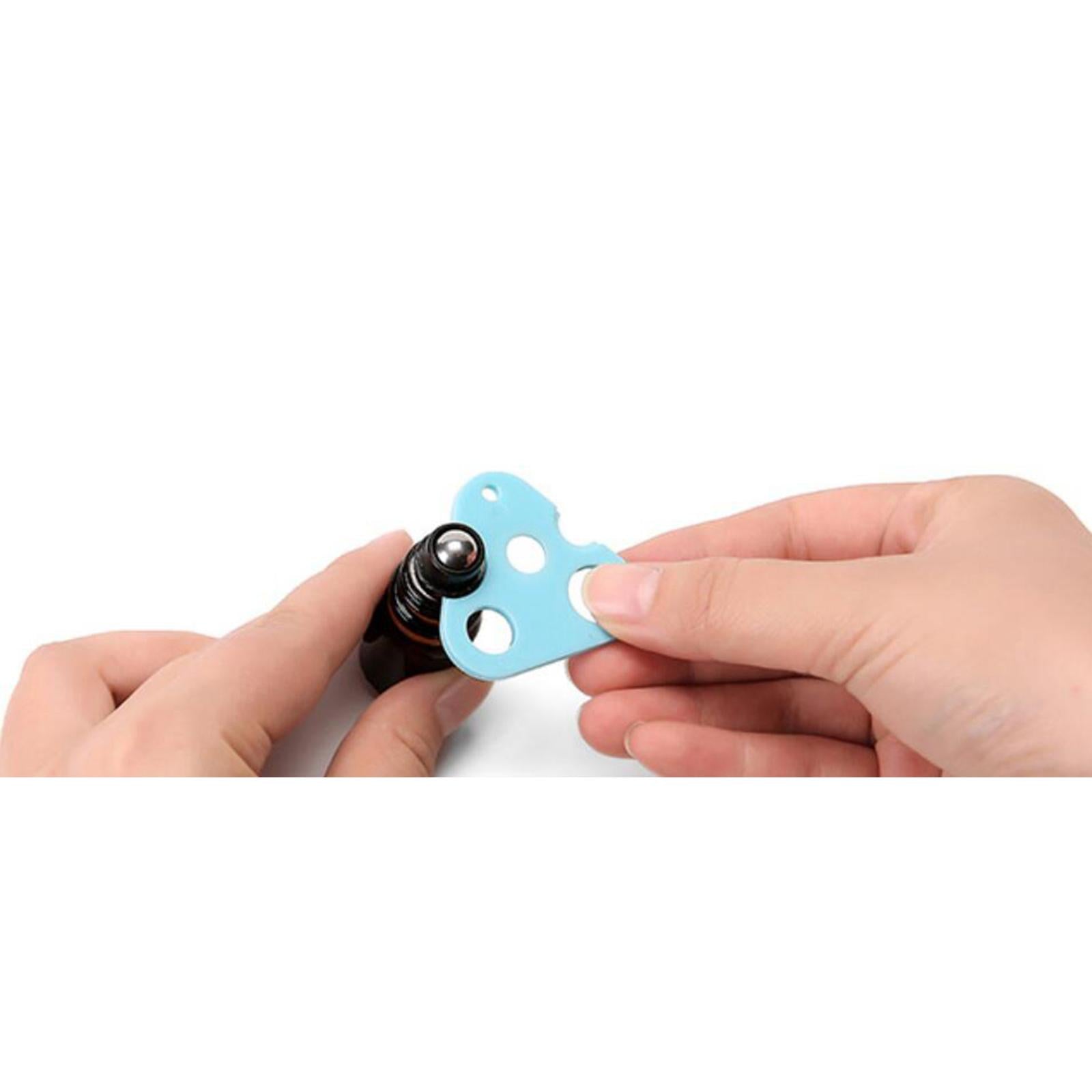 5xPlastic Essential Oil Roller Ball Bottle Opener Key Tools  Triangle Green