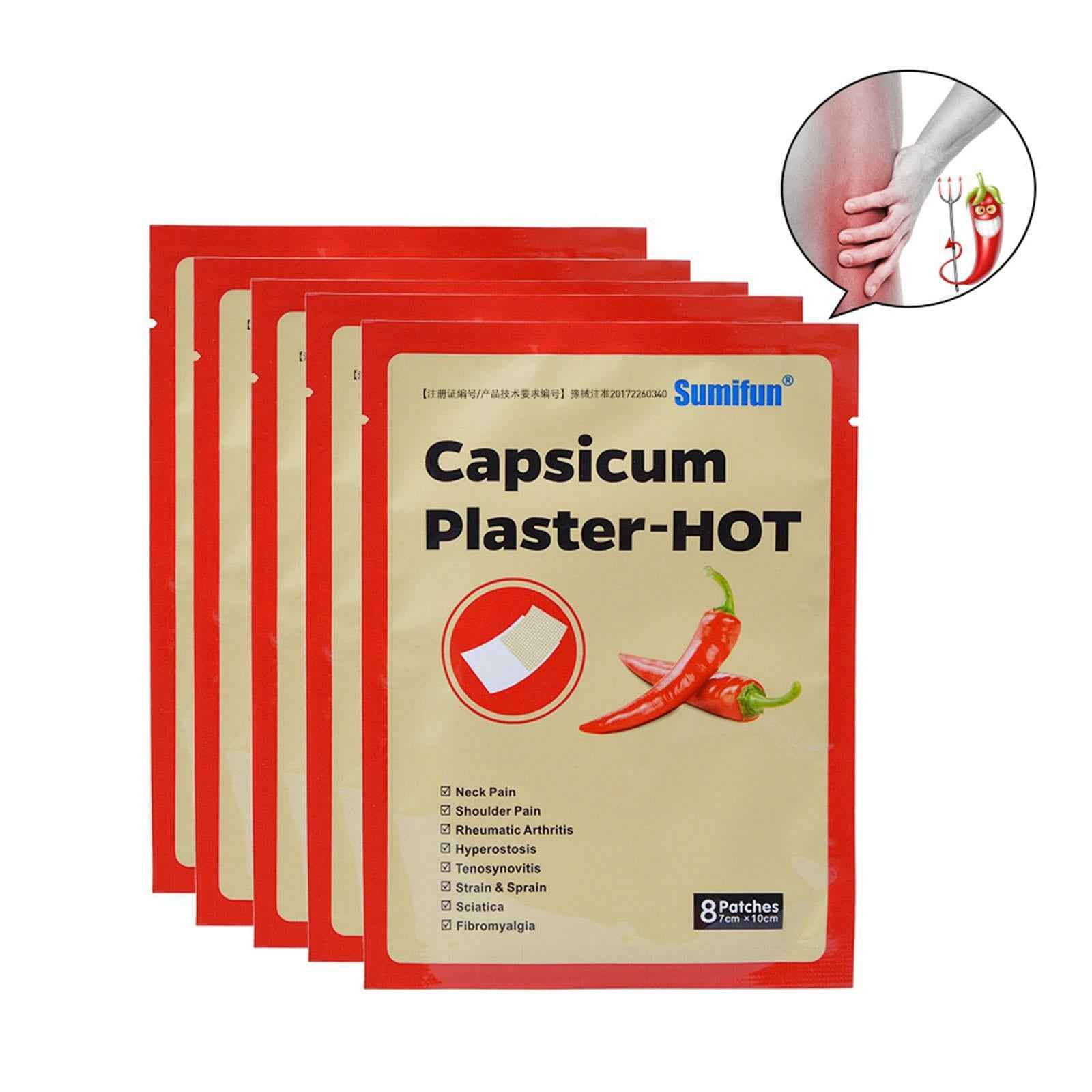 3 Bags Capsicum Plaster Chinese Herbal Patches 10x7cm for Muscle Strains