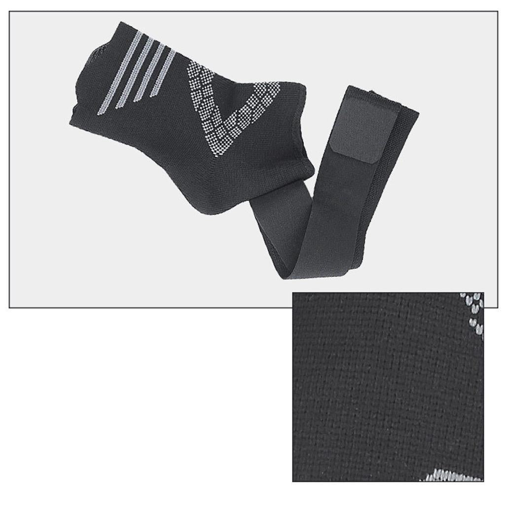 Ankle Support Brace Elastic Adjustable Strap for Riding Gym Gray Stripe L