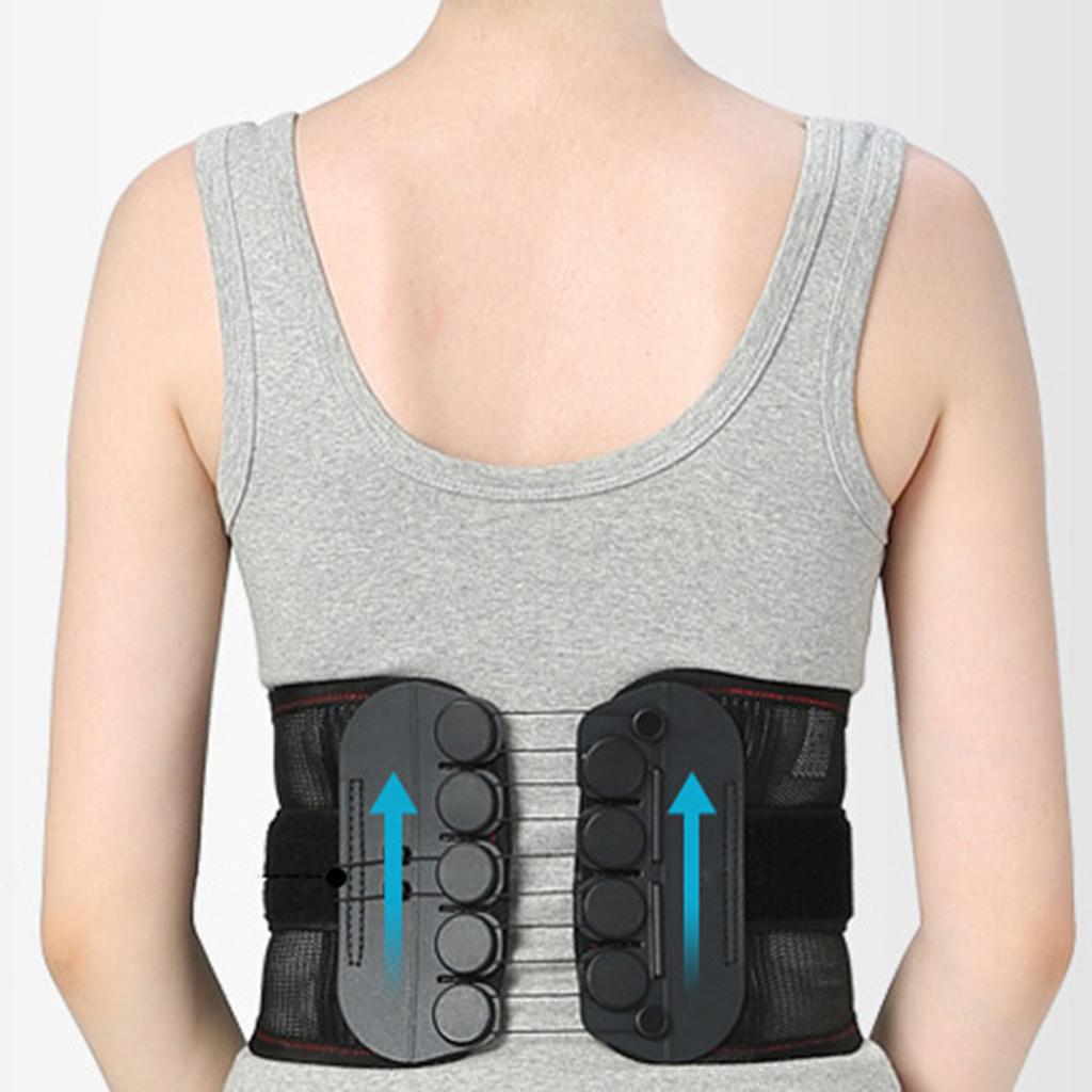 Back Support Belt Breathable Mesh Panels Lumbar Support Back Brace XL