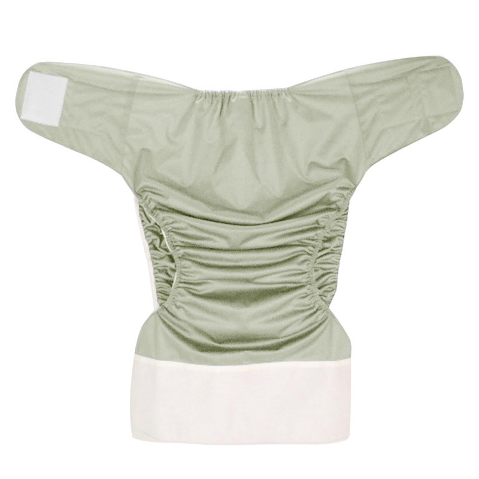 Adults Cloth Diaper Adjustable for Elders Incontinence Disabled Old Gray