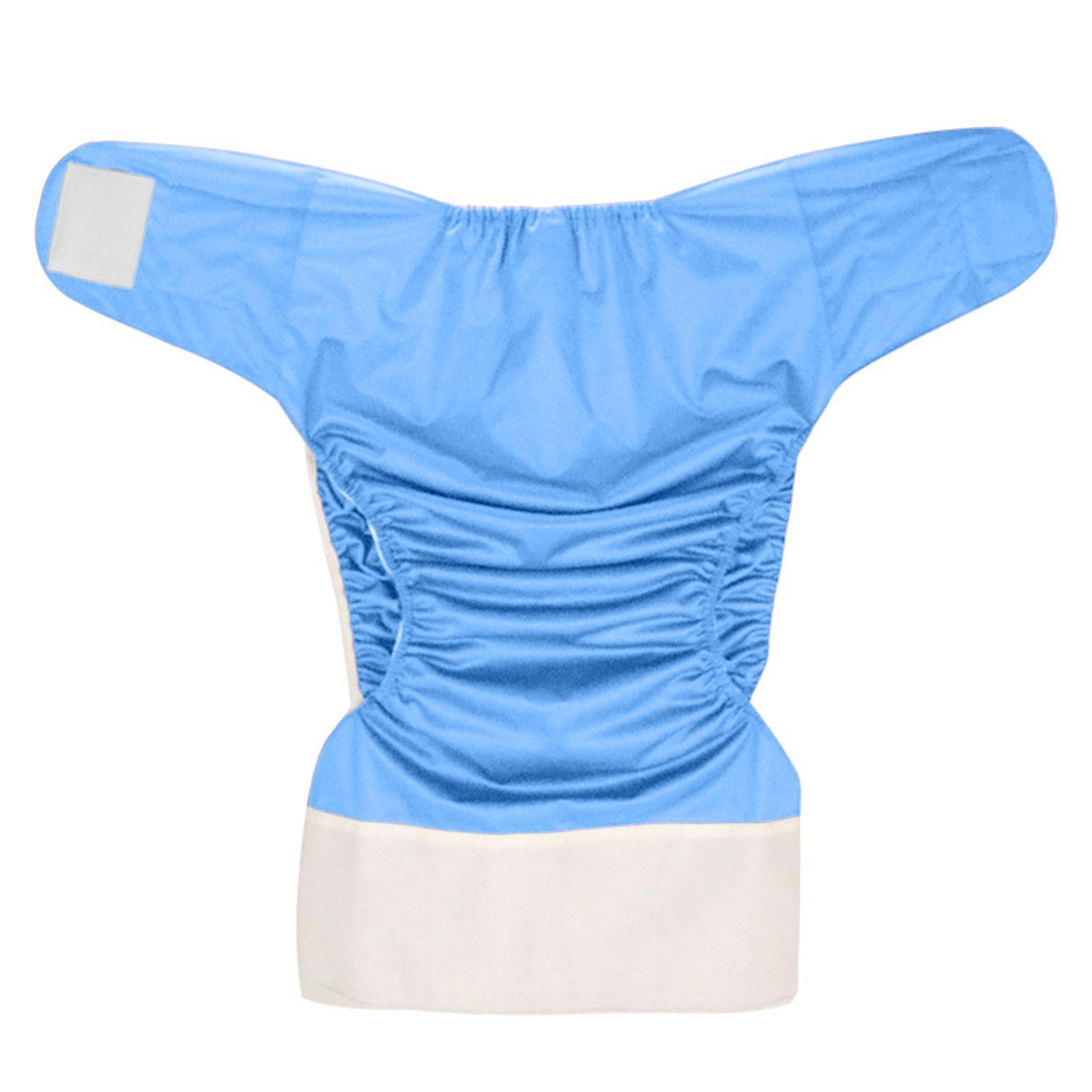 Adults Cloth Diaper Adjustable for Elders Incontinence Disabled Old Blue