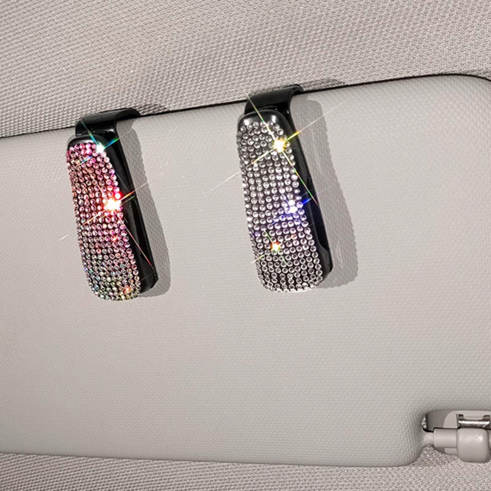 Bling Bling Glasses Holders for Visor Car Glasses Hanger Mount Multicolor