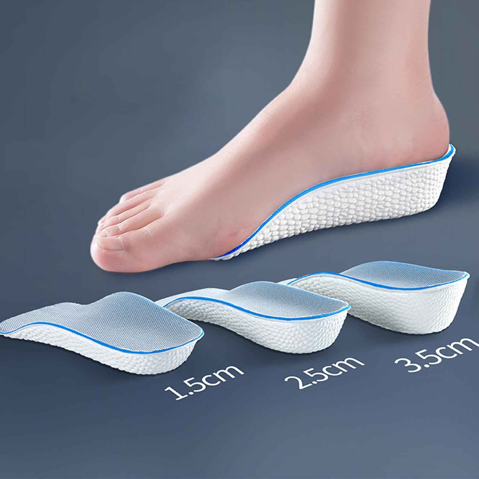 2 Pieces Invisible Heel Lift Inserts Shock Absorption for Long Time Standing 2.5cm