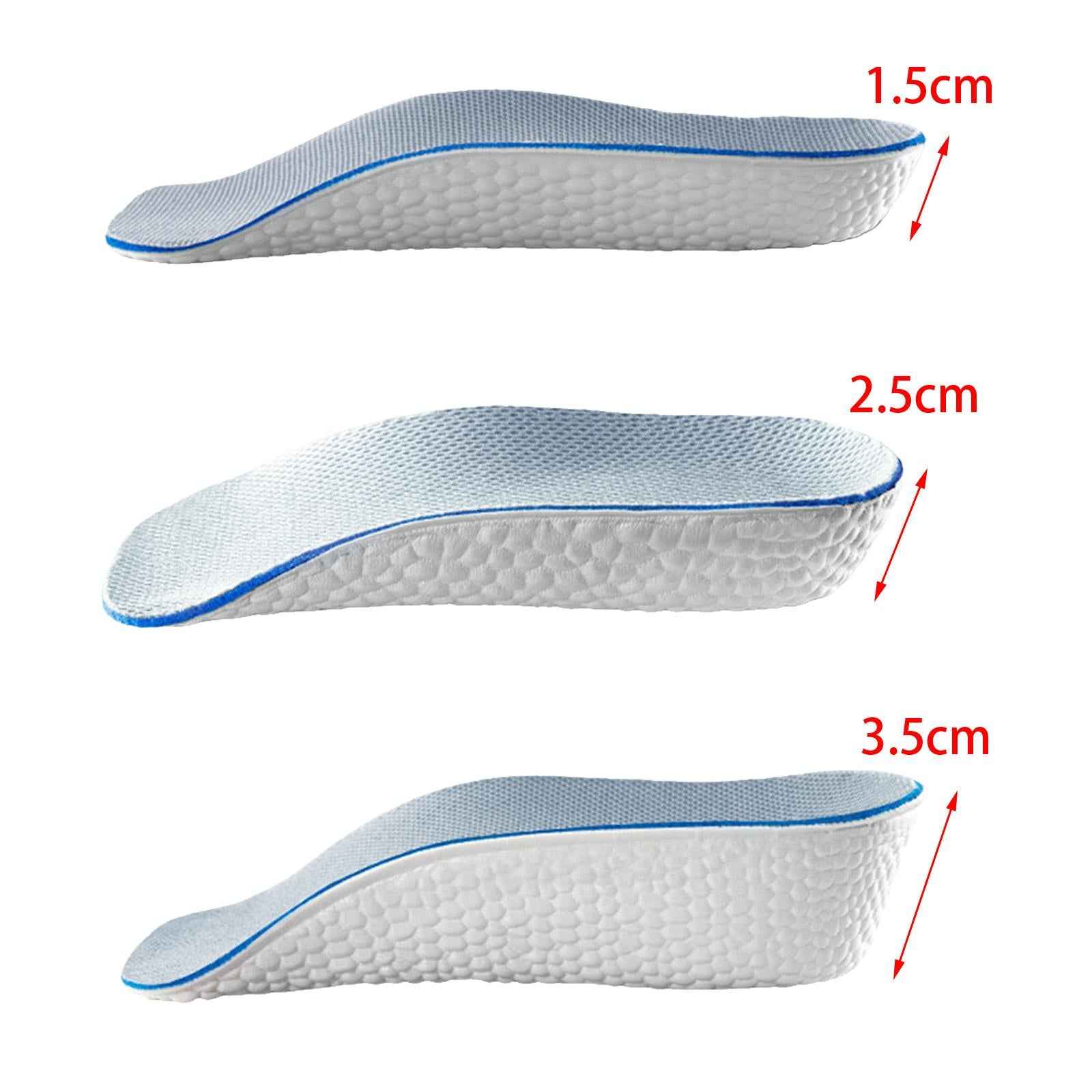 2 Pieces Invisible Heel Lift Inserts Shock Absorption for Long Time Standing 3.5cm