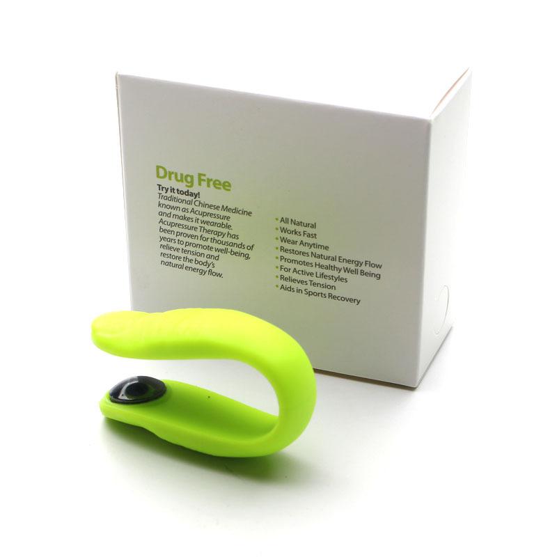 Hand Pressure Point Clip Portable Lightweight Wearable Massage Device Small Green