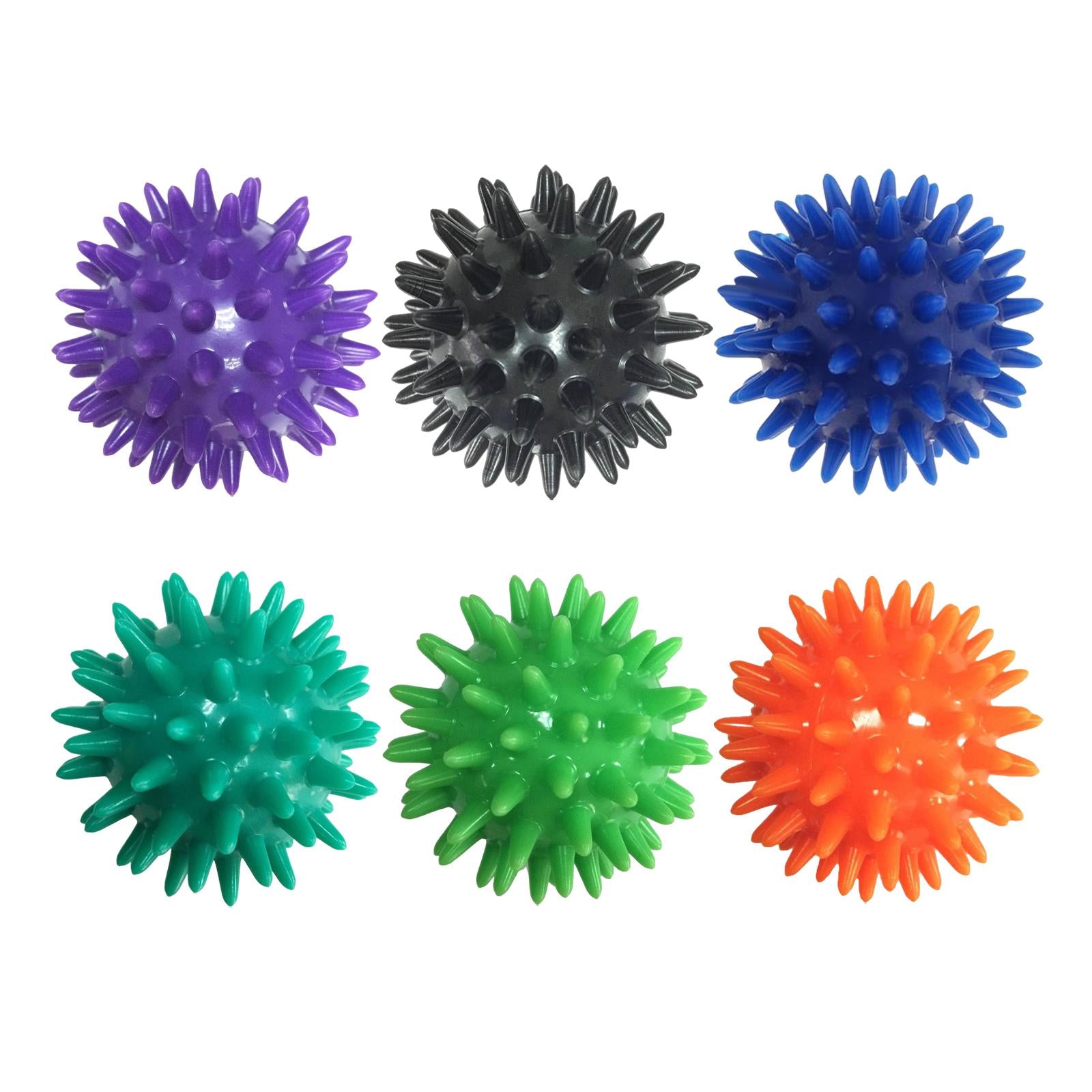 5xSpike Massage Ball Exercise Foot Massage Ball for Back Hand Palms Feet Soles Dark Green