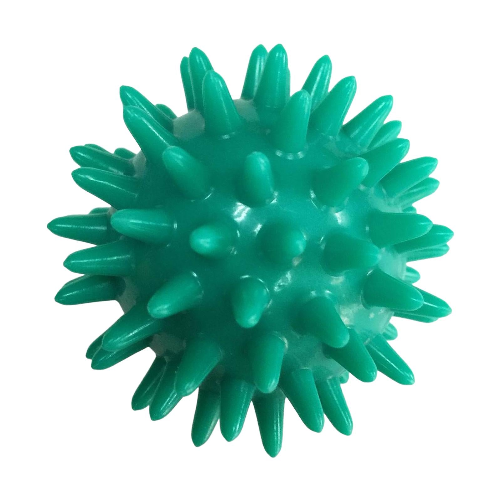 5xSpike Massage Ball Exercise Foot Massage Ball for Back Hand Palms Feet Soles Dark Green