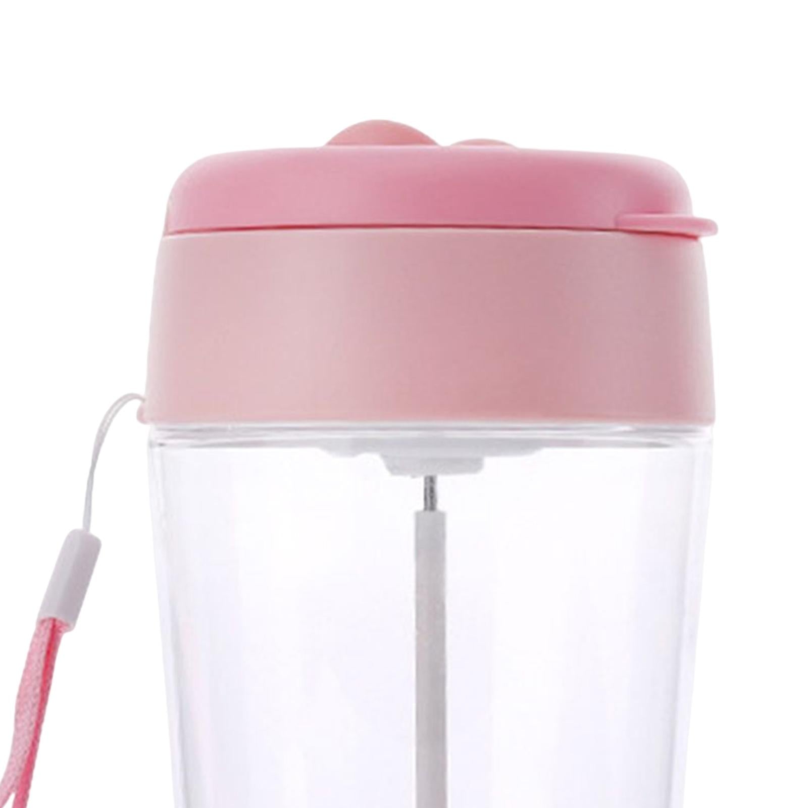 Electric Protein Shaker Bottle Mixer Cup for Protein Mixes Milkshakes Sports Pink