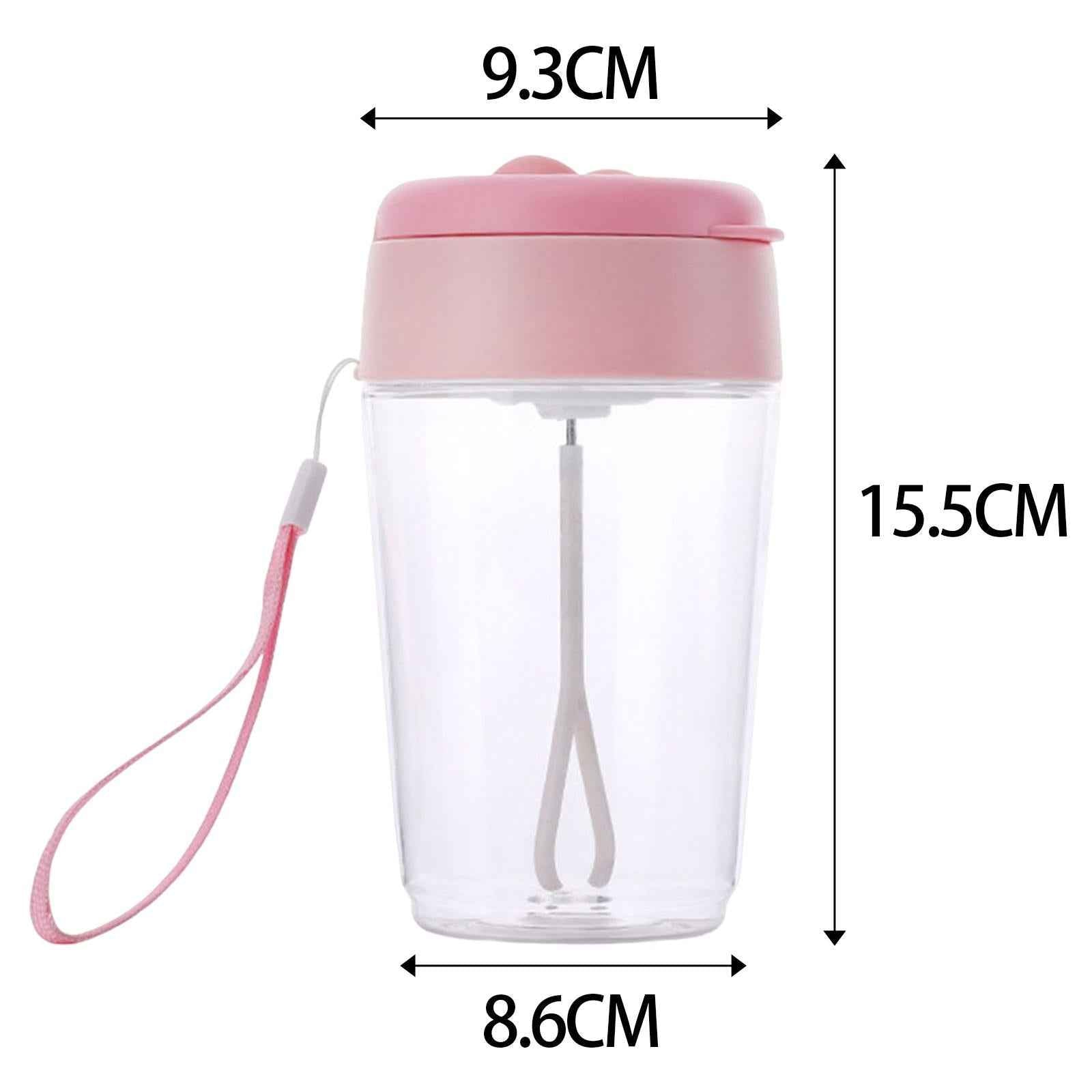 Electric Protein Shaker Bottle Mixer Cup for Protein Mixes Milkshakes Sports Pink