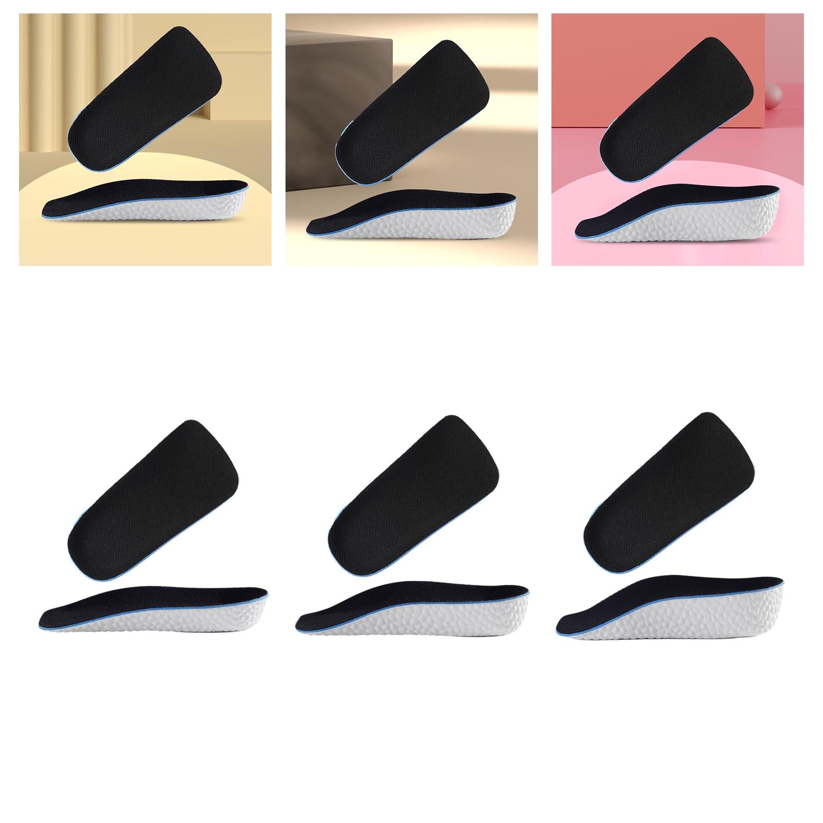 5x2Pcs Height Increase Insoles Arch Support Insert Cushion for Running Walking 1.5cm