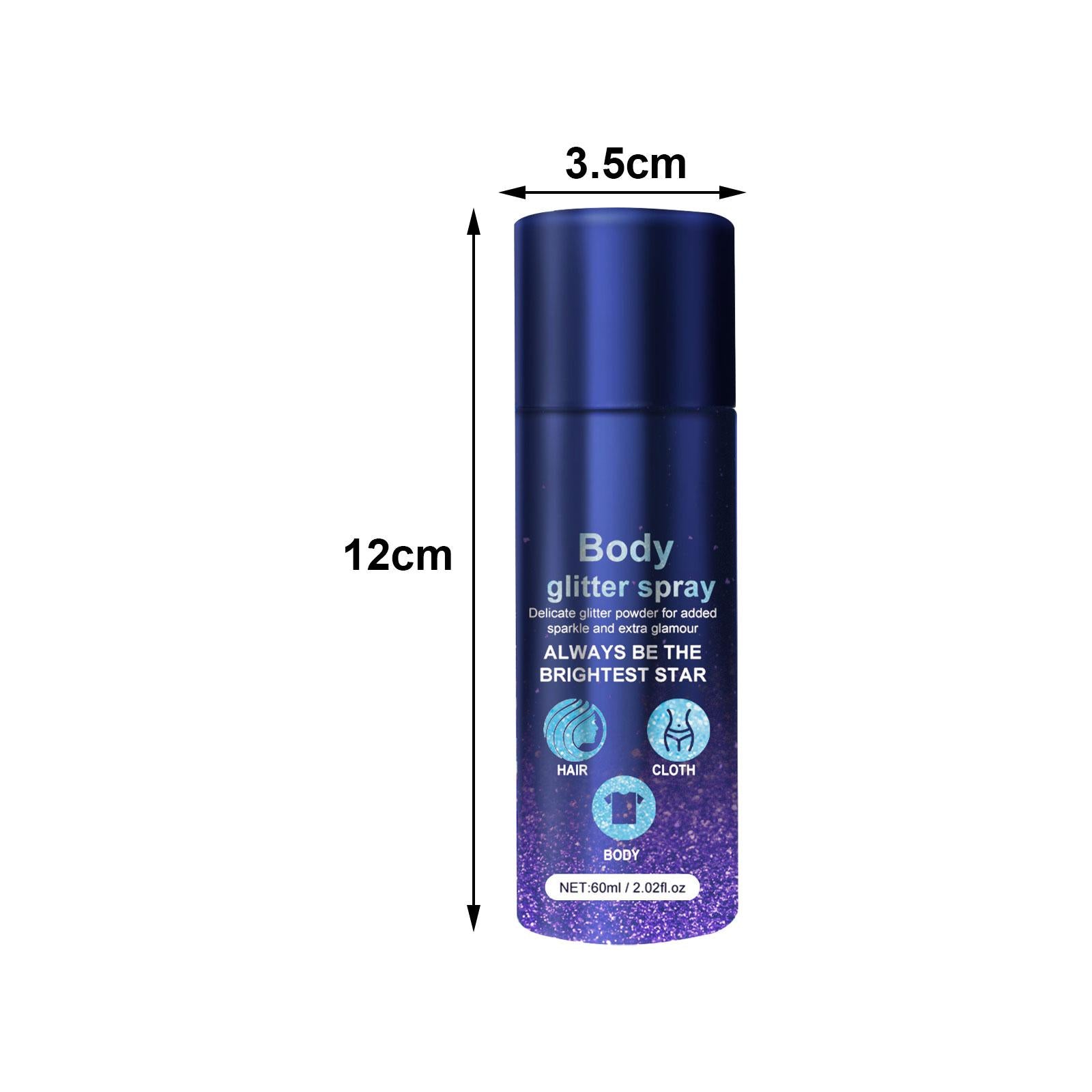 2xBody Glitter Spray Quick Drying Body Shiny Spray for Festival Rave Nightclub