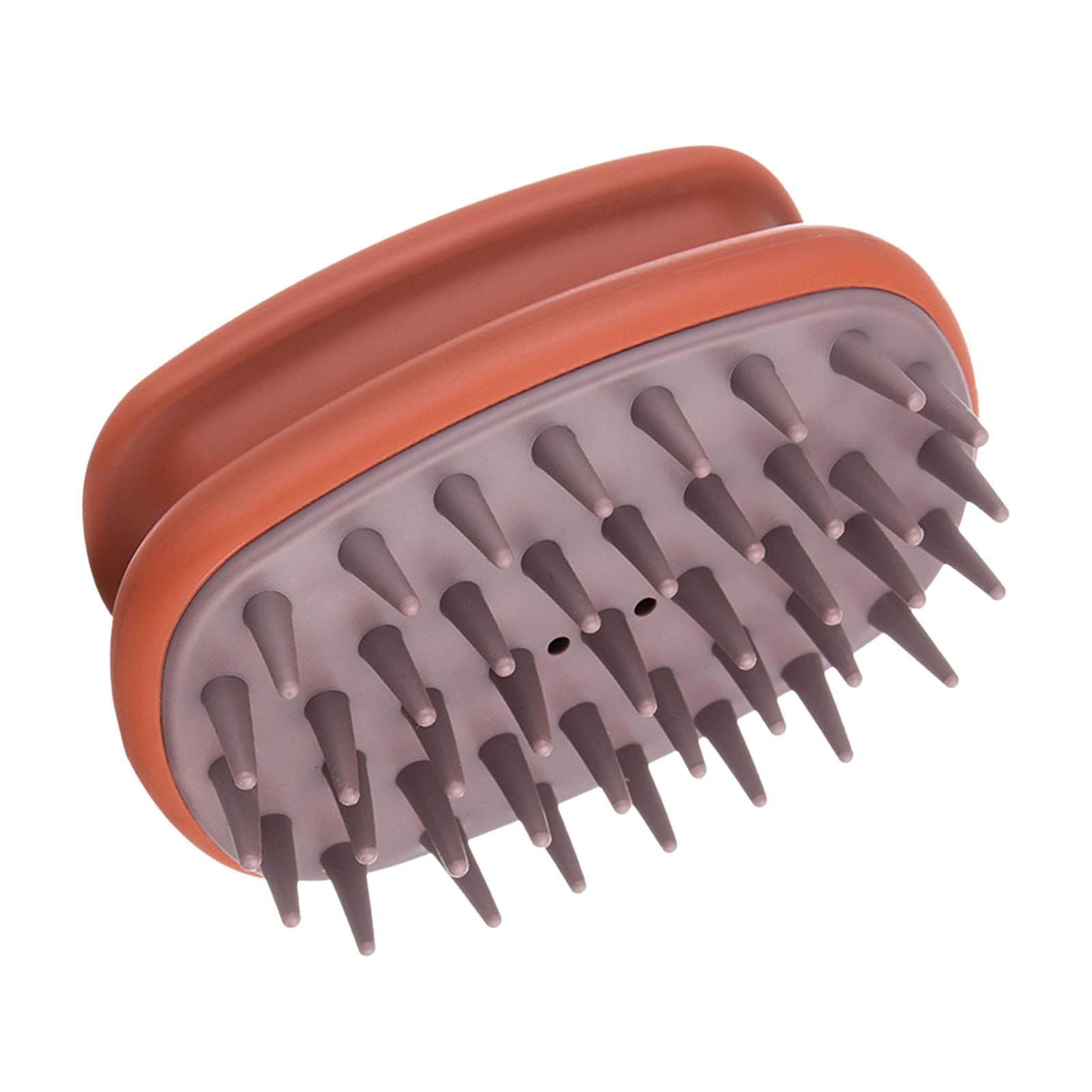 6xManual Head Scalp Massage Brush Comfortable for Women Men Pets Styling Tools coffee