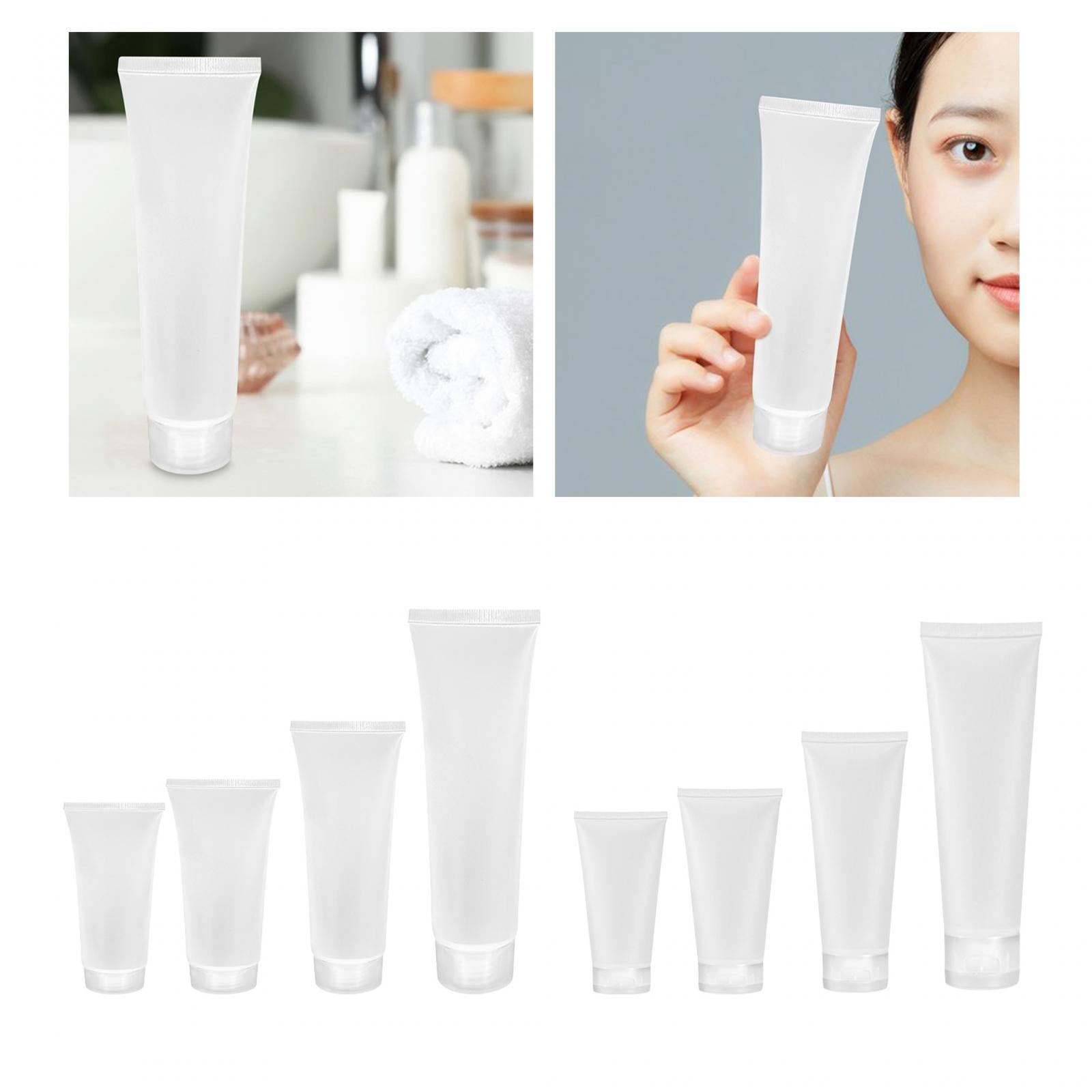 6x6 Pieces Makeup Sample Soft Container Tube Bottle for Split Shampoo Cleanser 20ml Screw Cap