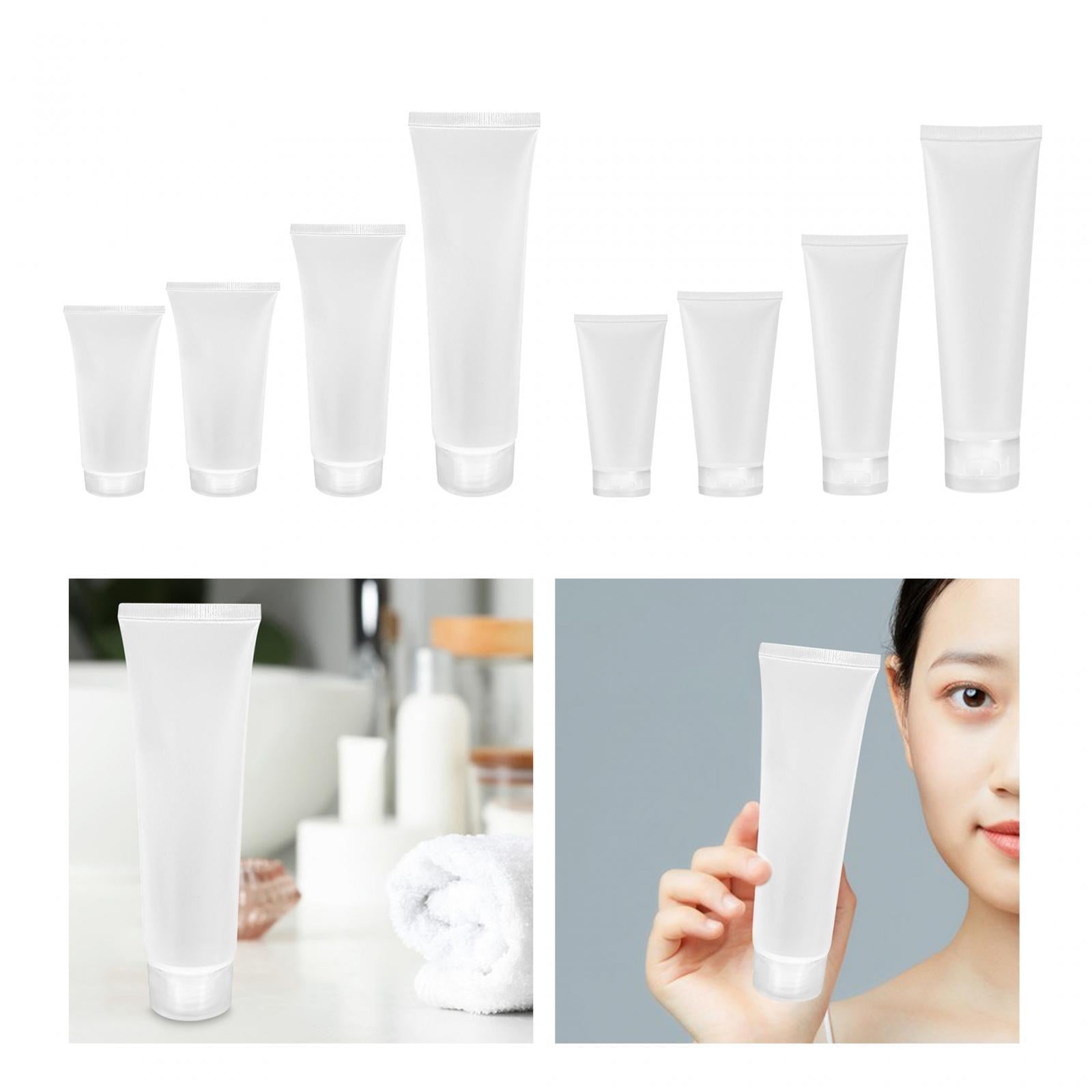6x6 Pieces Makeup Sample Soft Container Tube Bottle for Split Shampoo Cleanser 20ml Screw Cap