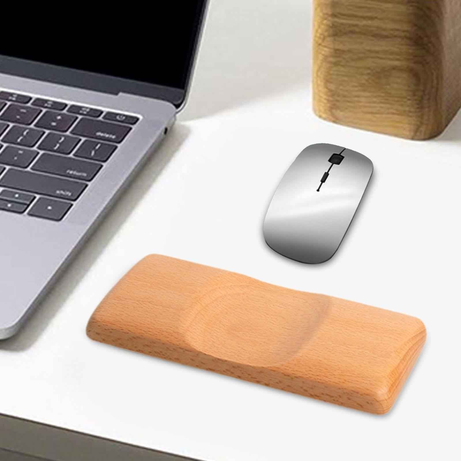 Wrist Rest for Mouse Wooden Wrist Support for Home Office Comfortable Typing light brown