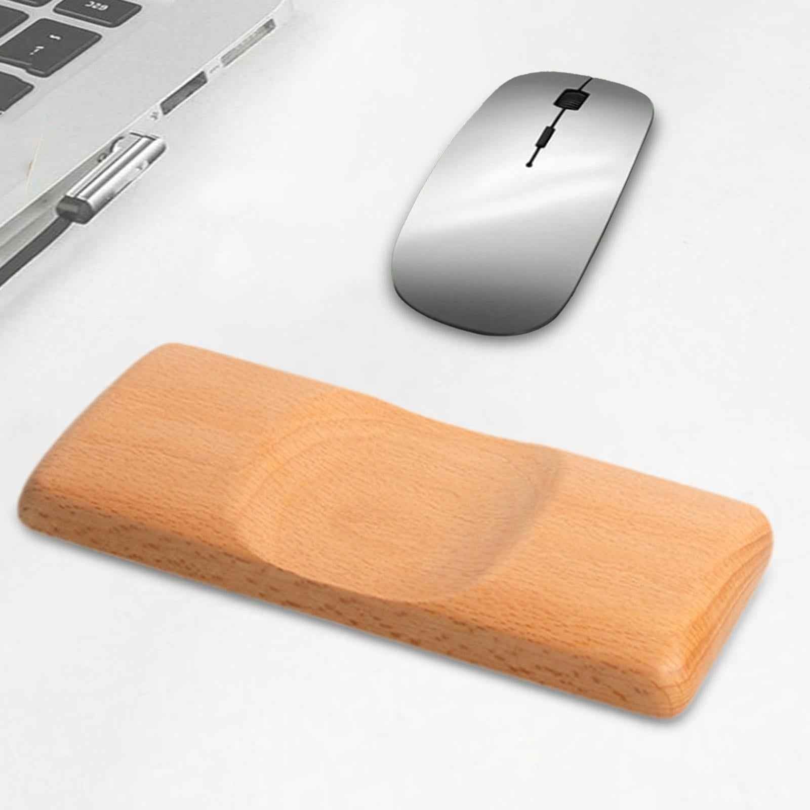 Wrist Rest for Mouse Wooden Wrist Support for Home Office Comfortable Typing light brown