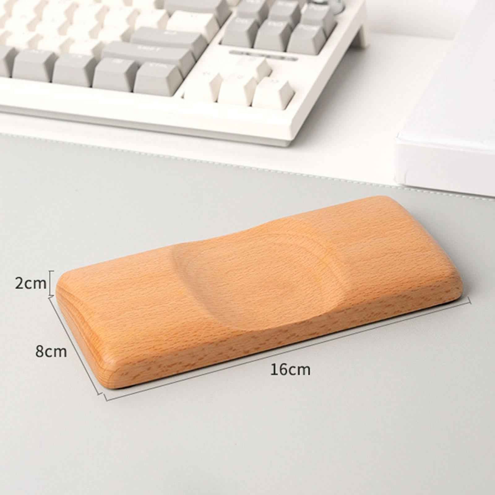 Wrist Rest for Mouse Wooden Wrist Support for Home Office Comfortable Typing light brown