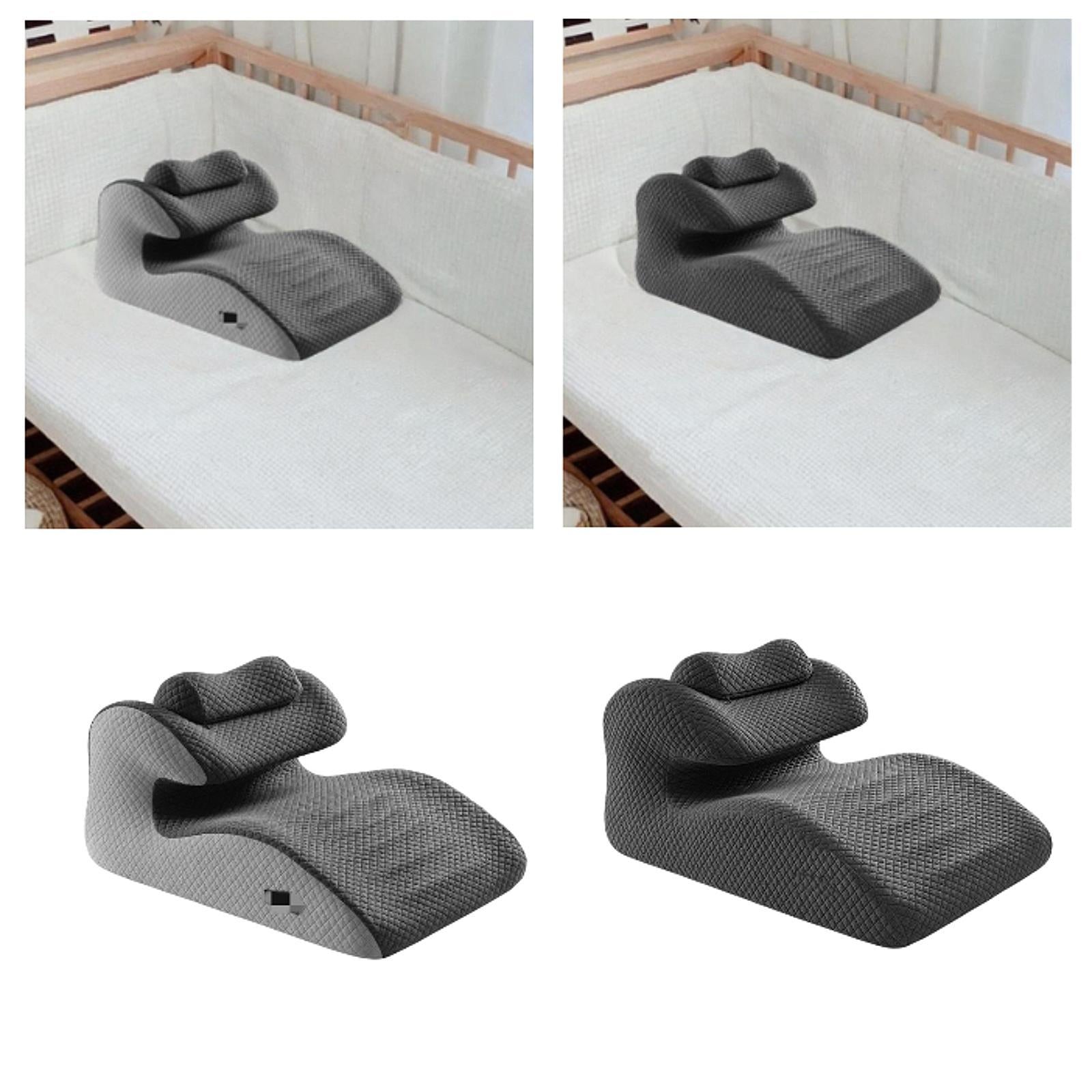 Bed Wedge Pillow Comfortable Face Down Pillow Ergonomic for Sleeping Reading Gray