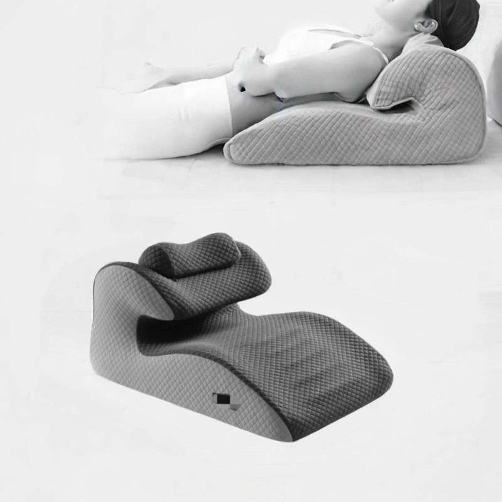 Bed Wedge Pillow Comfortable Face Down Pillow Ergonomic for Sleeping Reading Gray