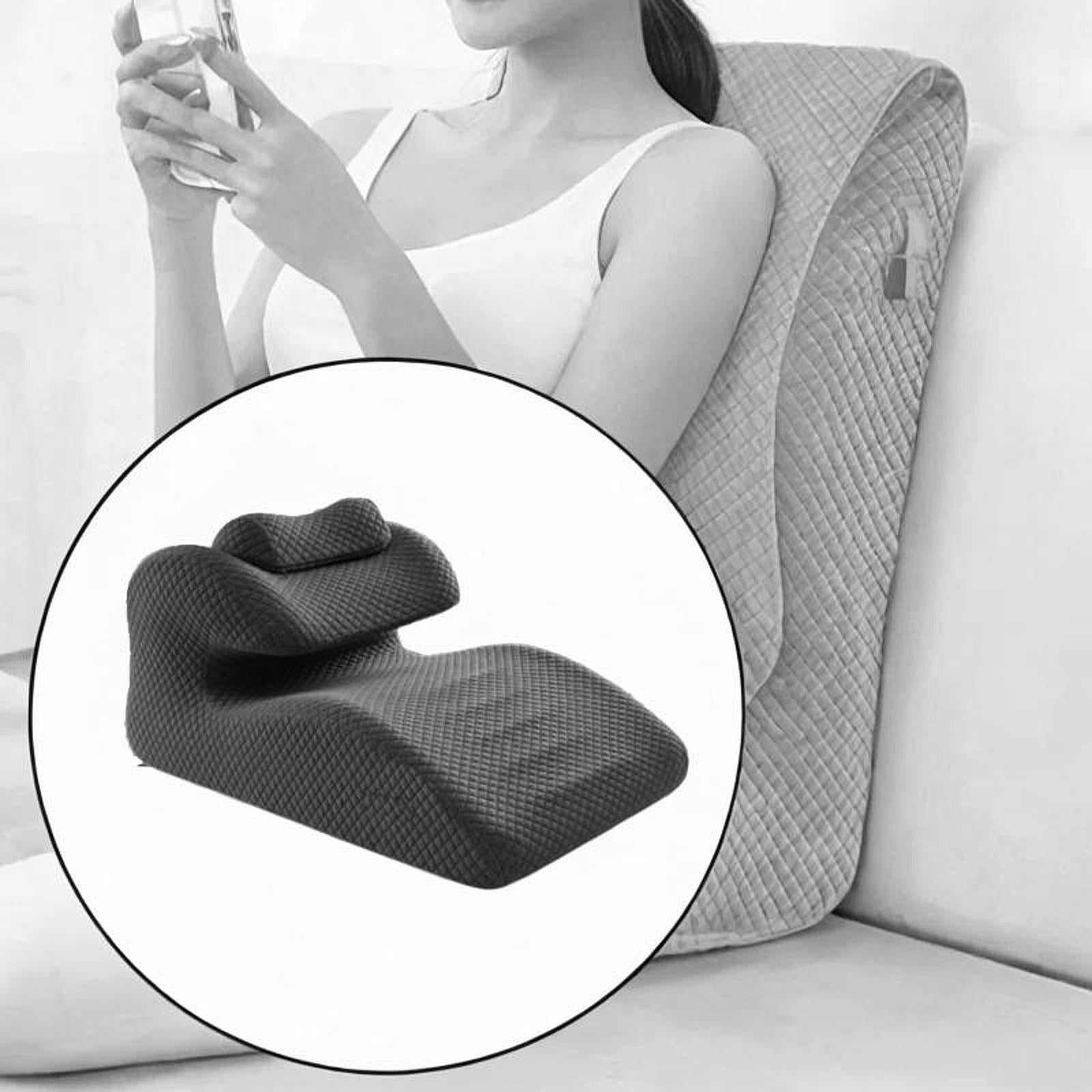 Bed Wedge Pillow Comfortable Face Down Pillow Ergonomic for Sleeping Reading Dark Gray