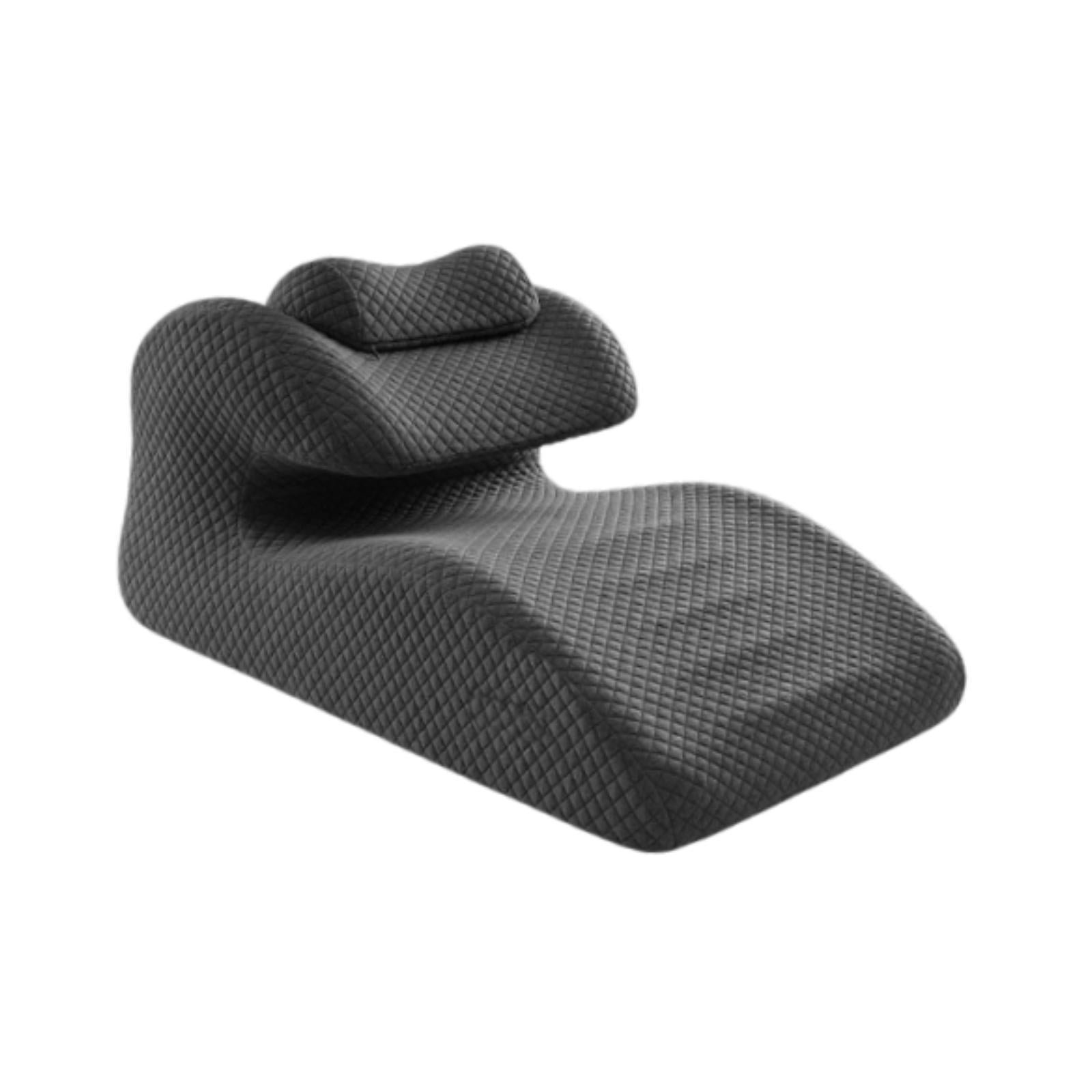 Bed Wedge Pillow Comfortable Face Down Pillow Ergonomic for Sleeping Reading Dark Gray