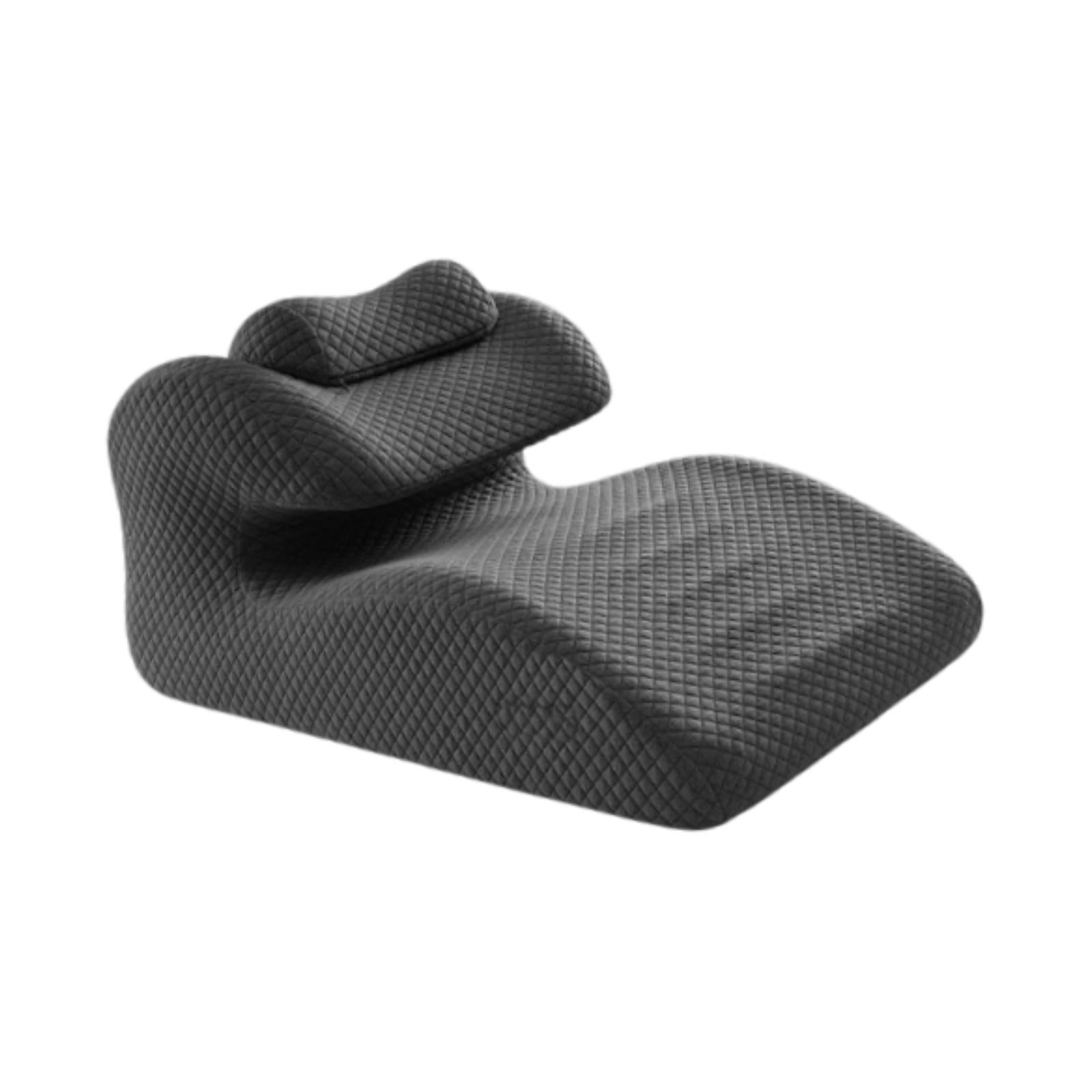 Bed Wedge Pillow Comfortable Face Down Pillow Ergonomic for Sleeping Reading Dark Gray