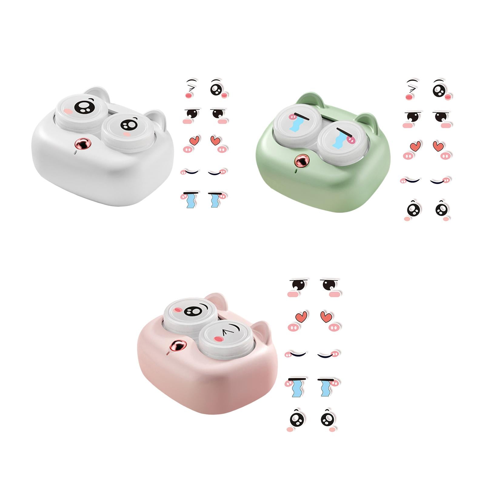 Automatic Contact Lenses Case Versatile Holder for Daily Outdoor Sports Office White