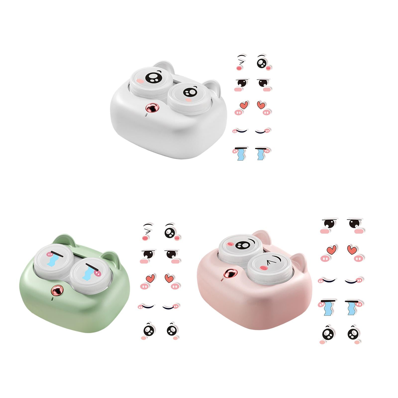 Automatic Contact Lenses Case Versatile Holder for Daily Outdoor Sports Office White