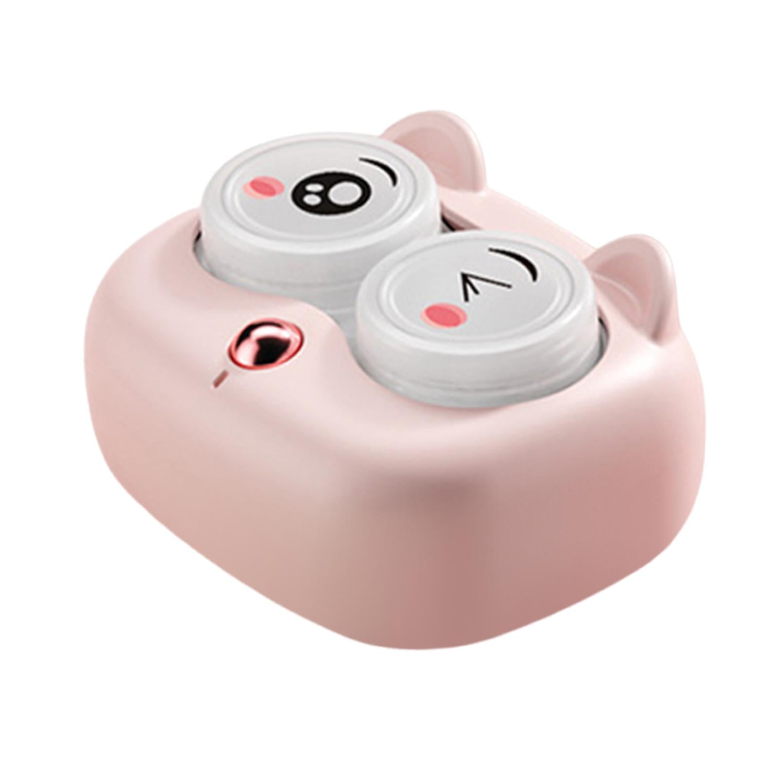 Automatic Contact Lenses Case Versatile Holder for Daily Outdoor Sports Office Pink