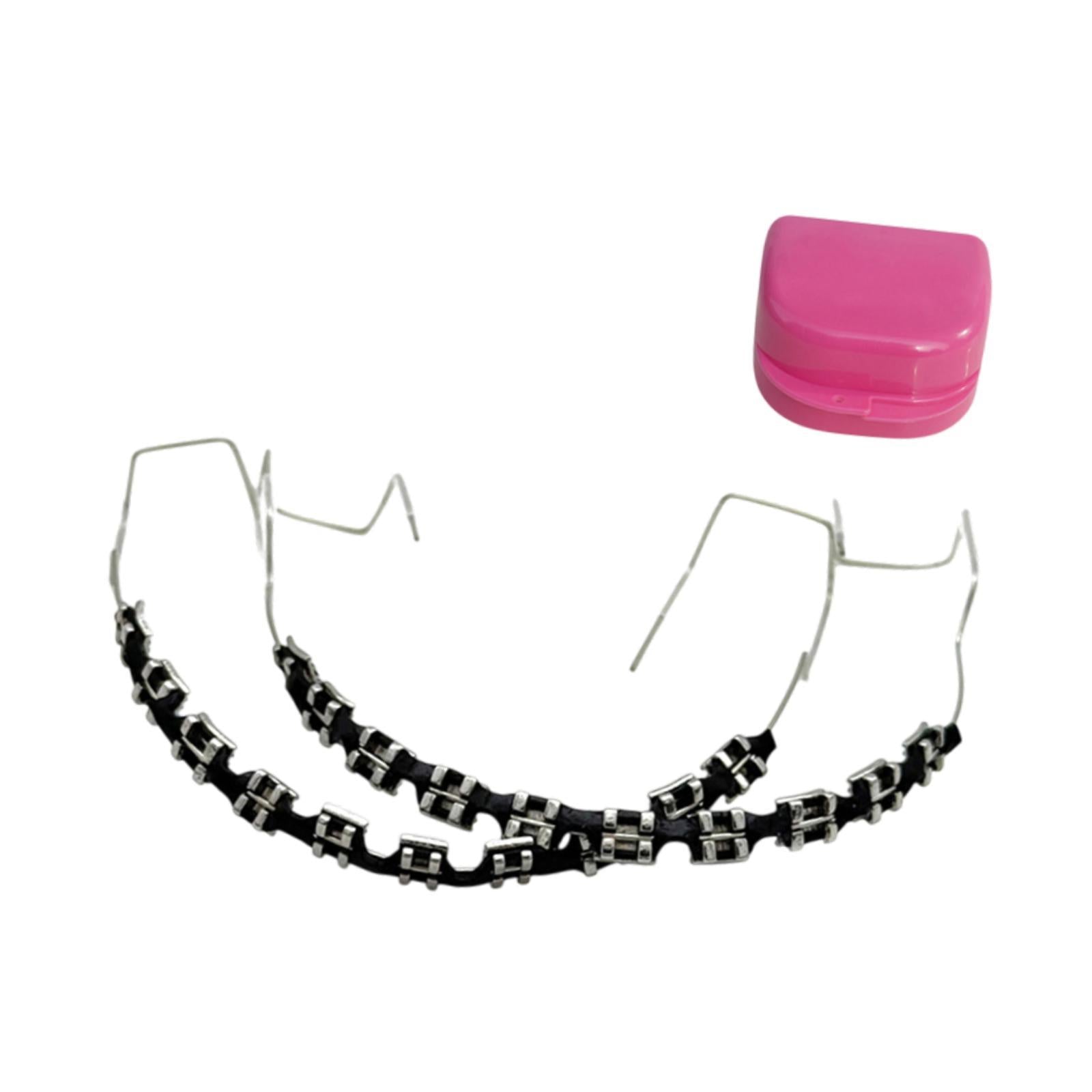 Temporary Tooth Decoration Comfortable Brace Chain Practice Props for Adults black