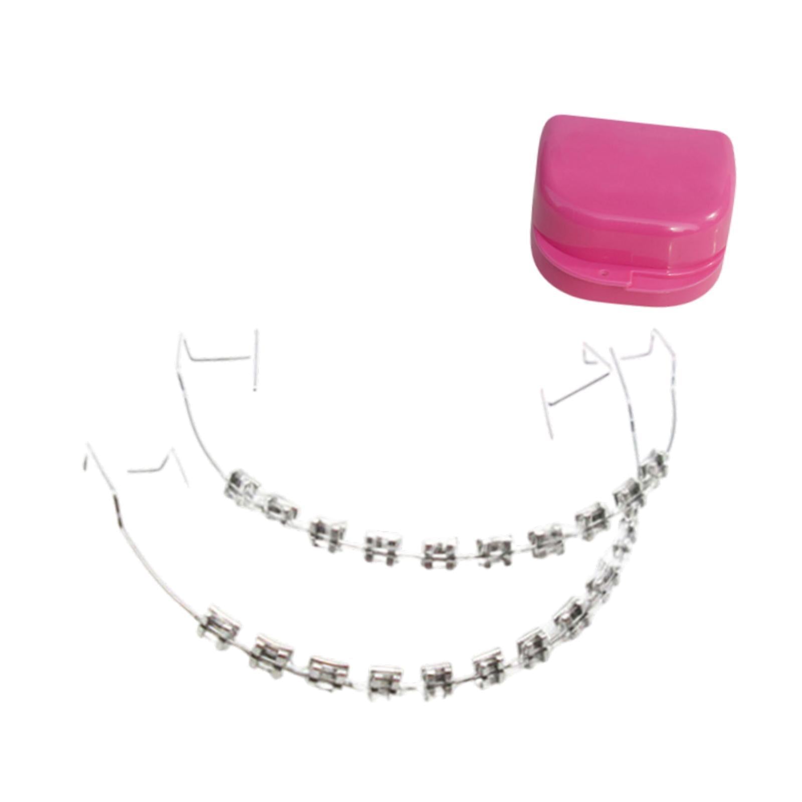 Temporary Tooth Decoration Comfortable Brace Chain Practice Props for Adults clear