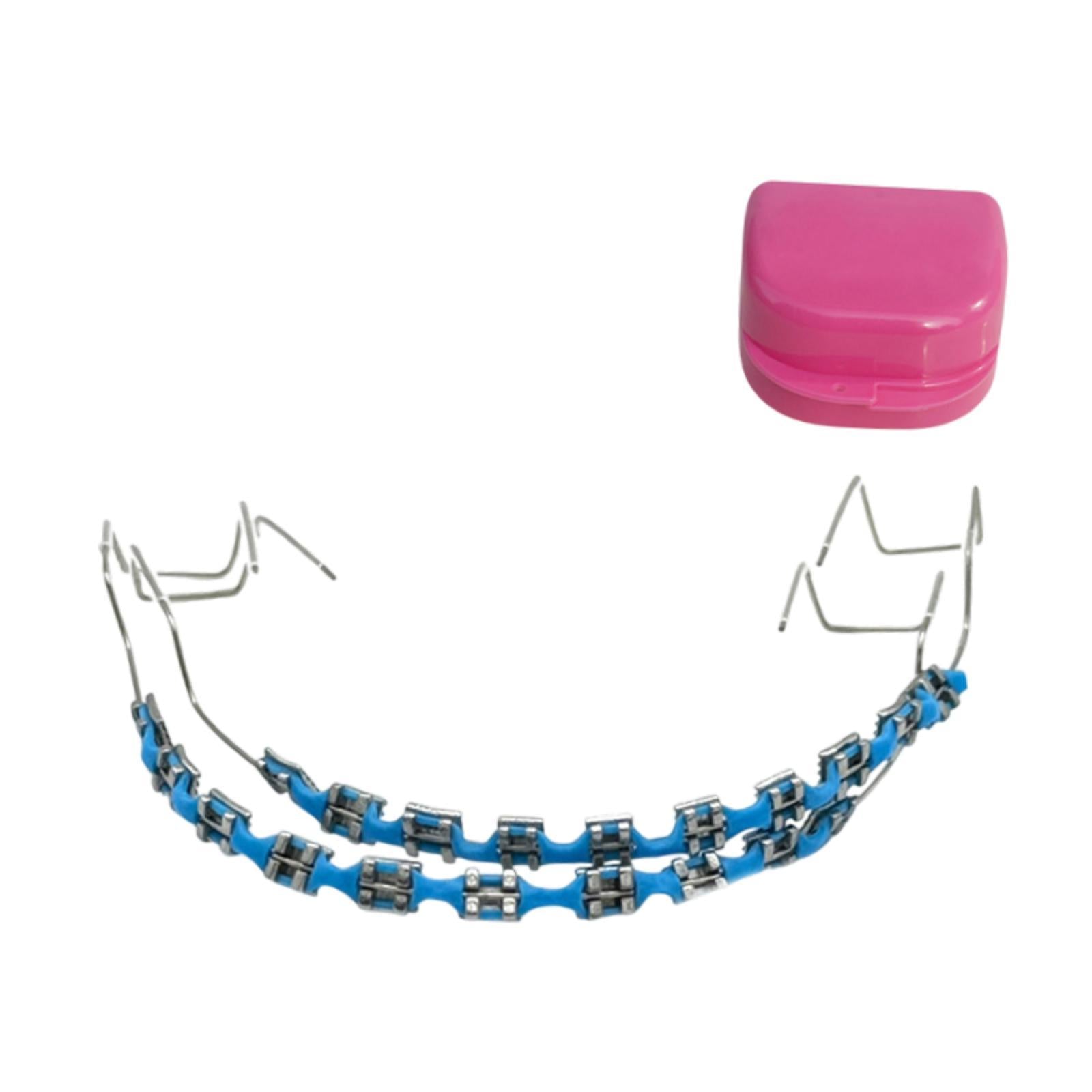Temporary Tooth Decoration Comfortable Brace Chain Practice Props for Adults blue