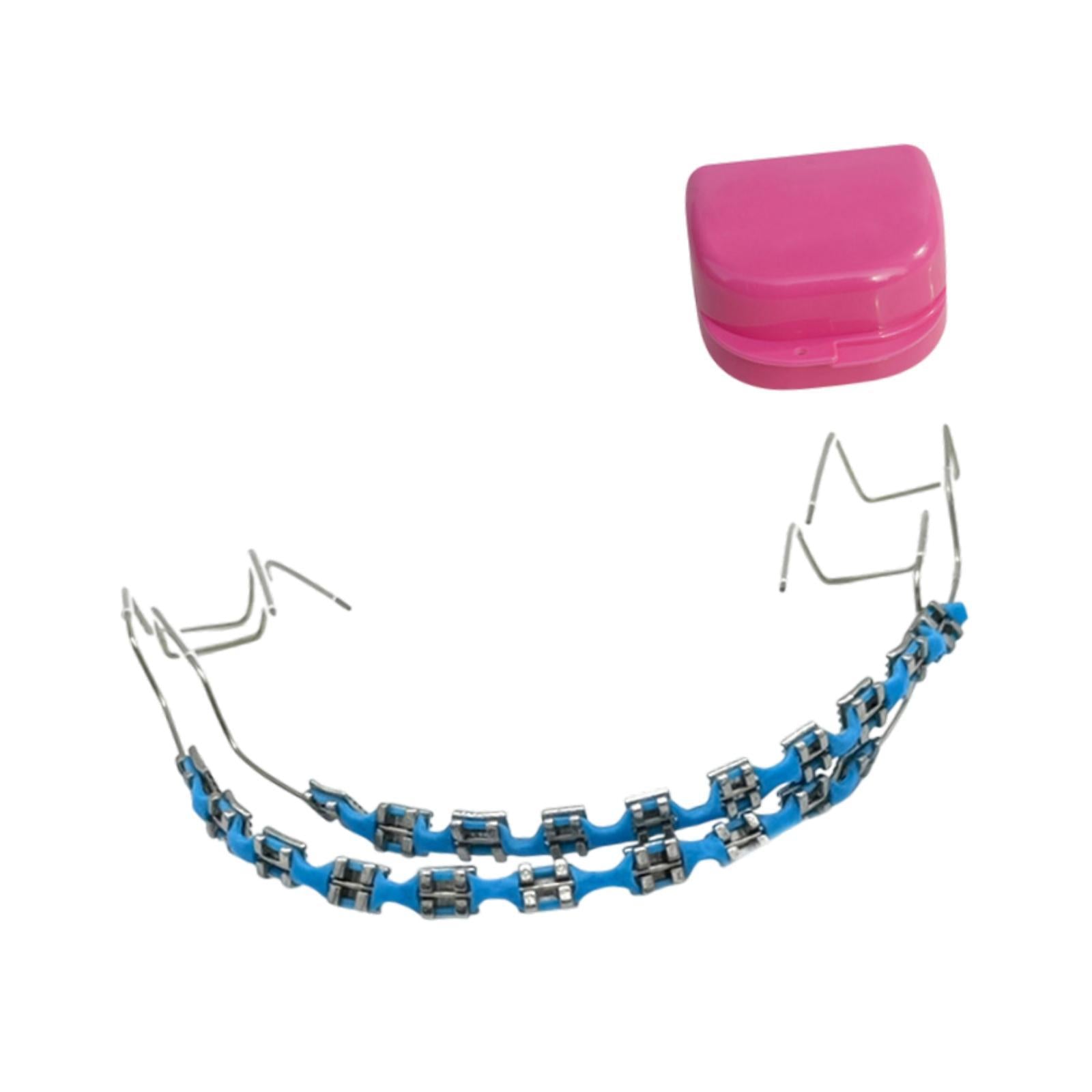 Temporary Tooth Decoration Comfortable Brace Chain Practice Props for Adults blue