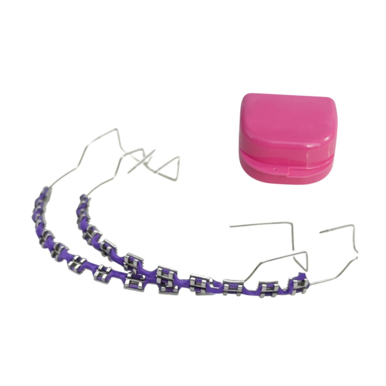 Temporary Tooth Decoration Comfortable Brace Chain Practice Props for Adults violet