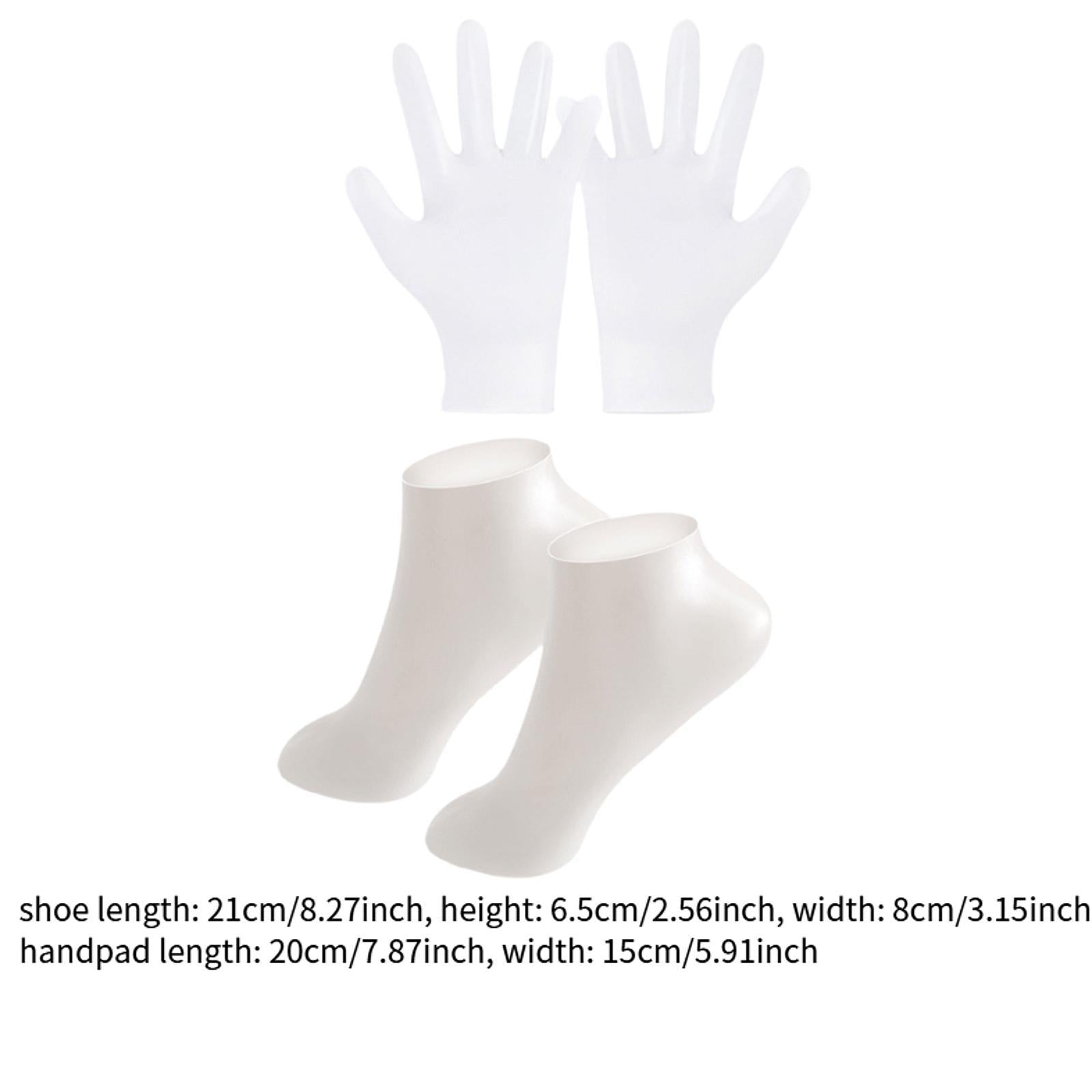 Silicone Gloves and Socks Spa for Women Lady for Beach Winter Daily Use White