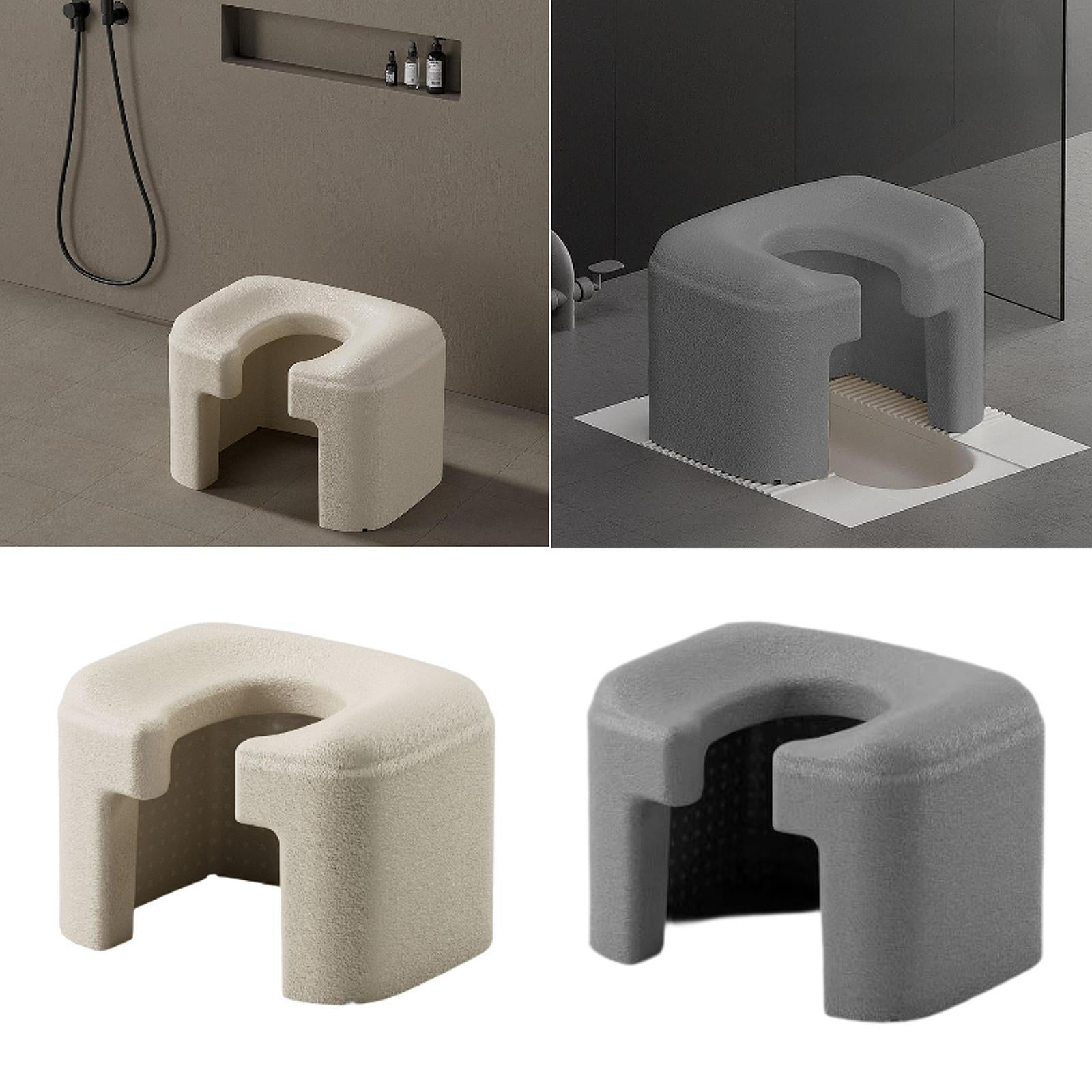 Toilet Commode Chair Multifunction Functional Stability Elderly Shower Chair White