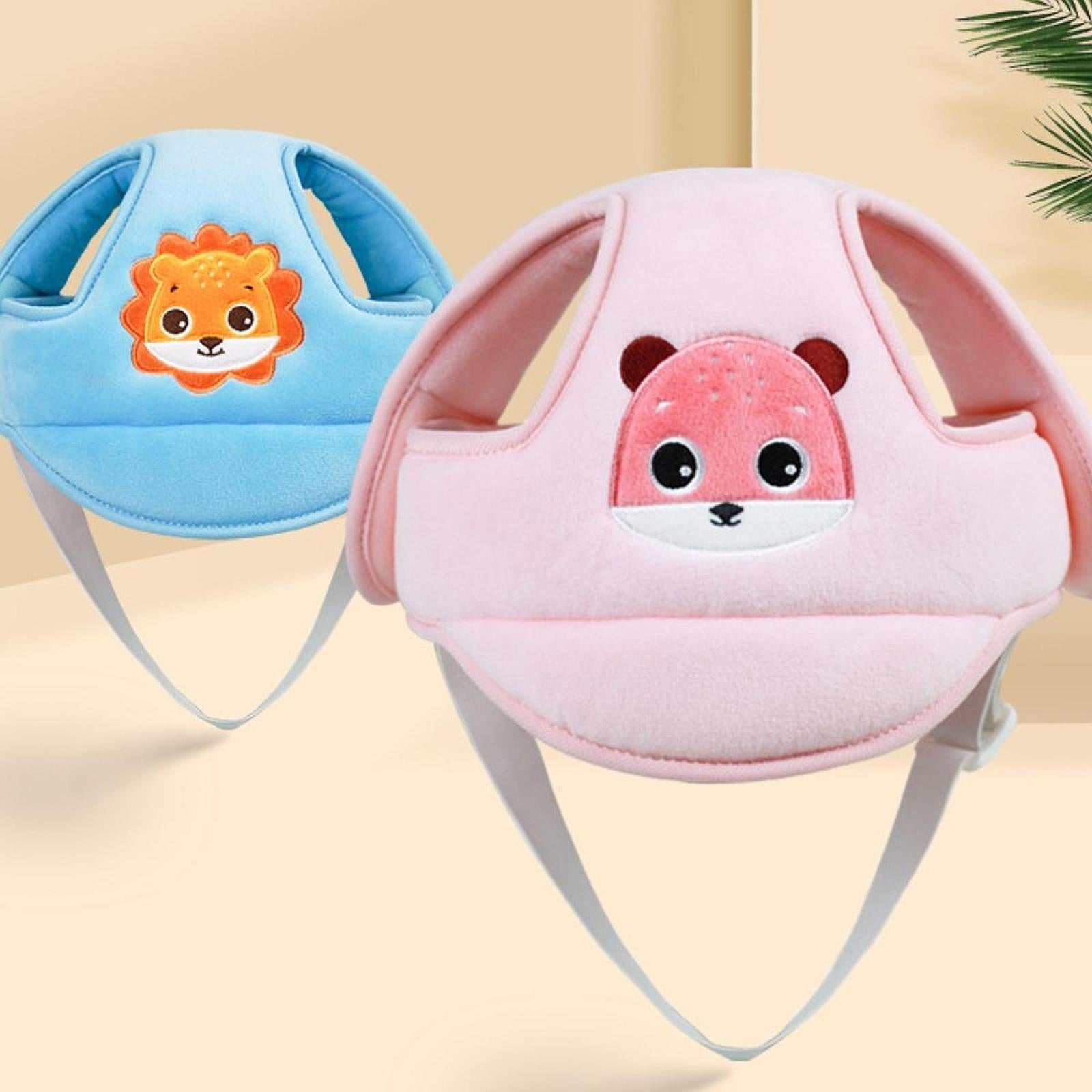 Cartoon Helmet Hat No Bumps Comfortable Head Guard for Infant Boys Girls Kids pink
