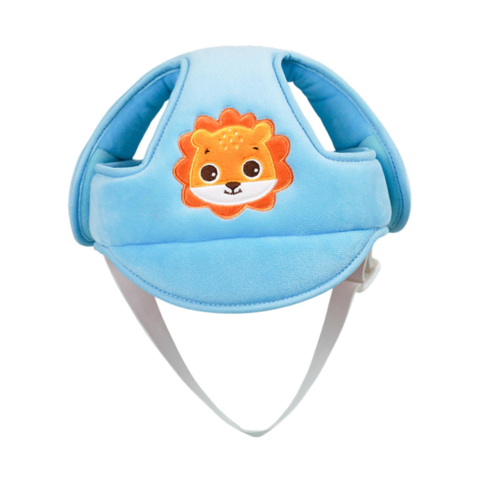Cartoon Helmet Hat No Bumps Comfortable Head Guard for Infant Boys Girls Kids blue