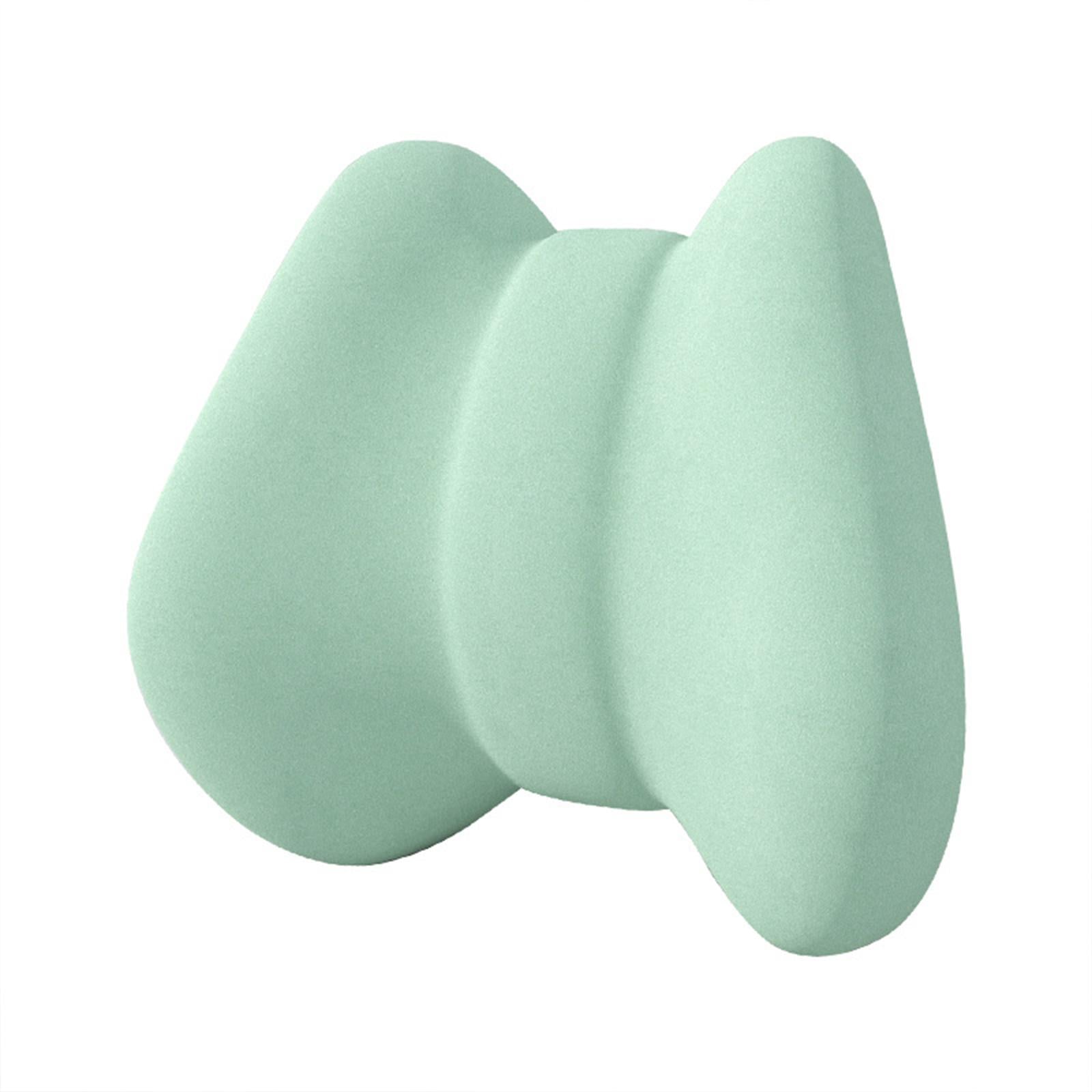 Back Pad Lumbar Support Pillows Cushion for Plane Car Seat Office Desk Chair Blue