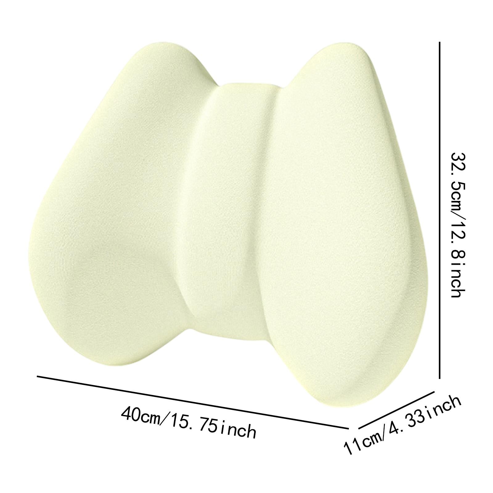 Back Pad Lumbar Support Pillows Cushion for Plane Car Seat Office Desk Chair Beige