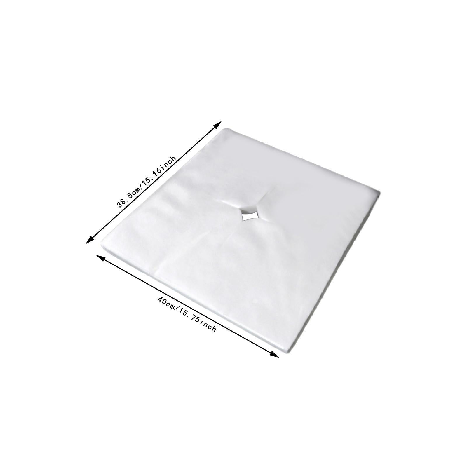 100Pcs Disposable Face Cradle Covers for SPA Rooms Massage Therapists Hotels Square 40x38.5cm