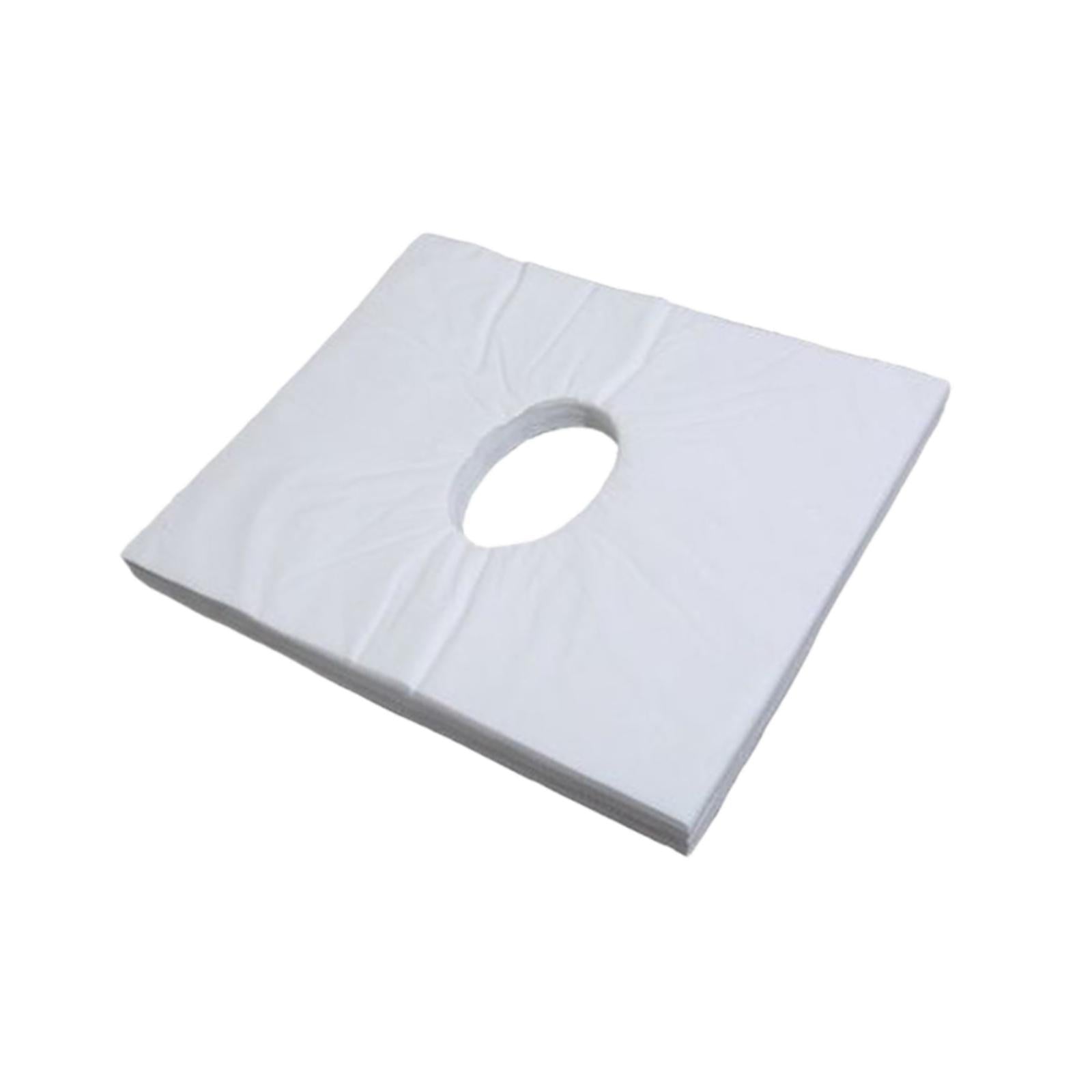 100Pcs Disposable Face Cradle Covers for SPA Rooms Massage Therapists Hotels Oval Hole 40x38.5cm