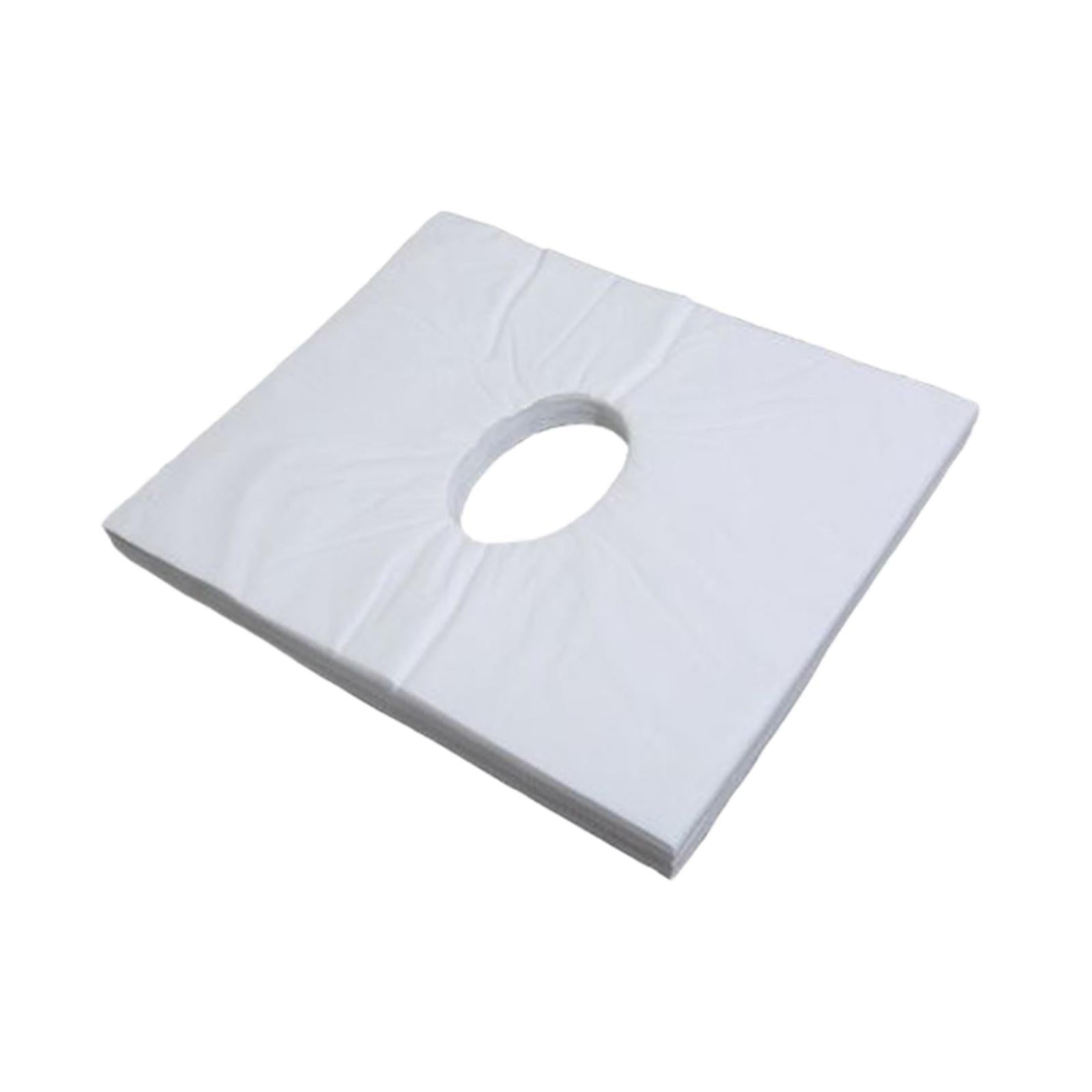 100Pcs Disposable Face Cradle Covers for SPA Rooms Massage Therapists Hotels Oval Hole 40x38.5cm