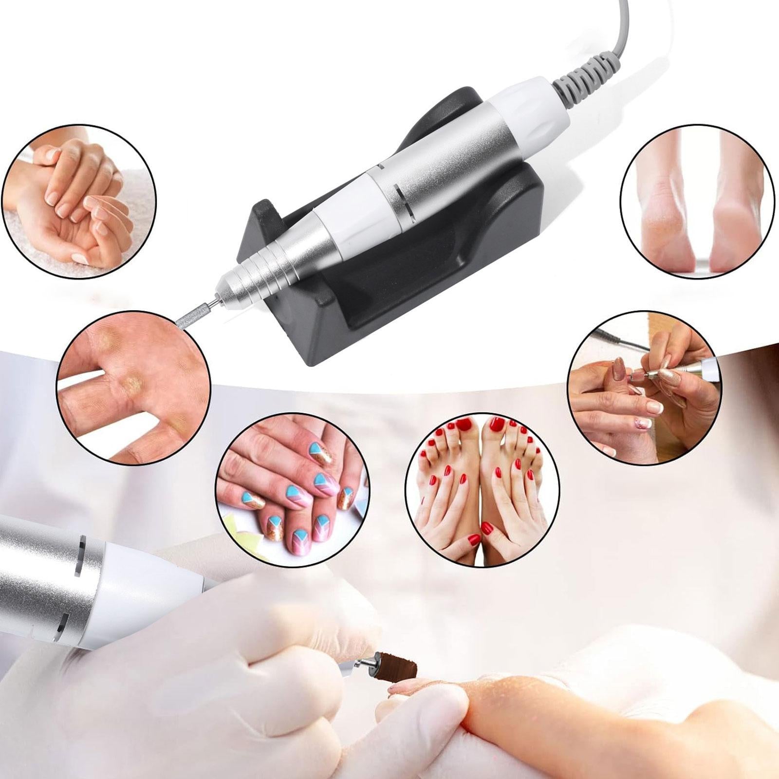 Electric Nails Drill Nail Polisher for Dip Powder Nails Women Gel Nail Polish White