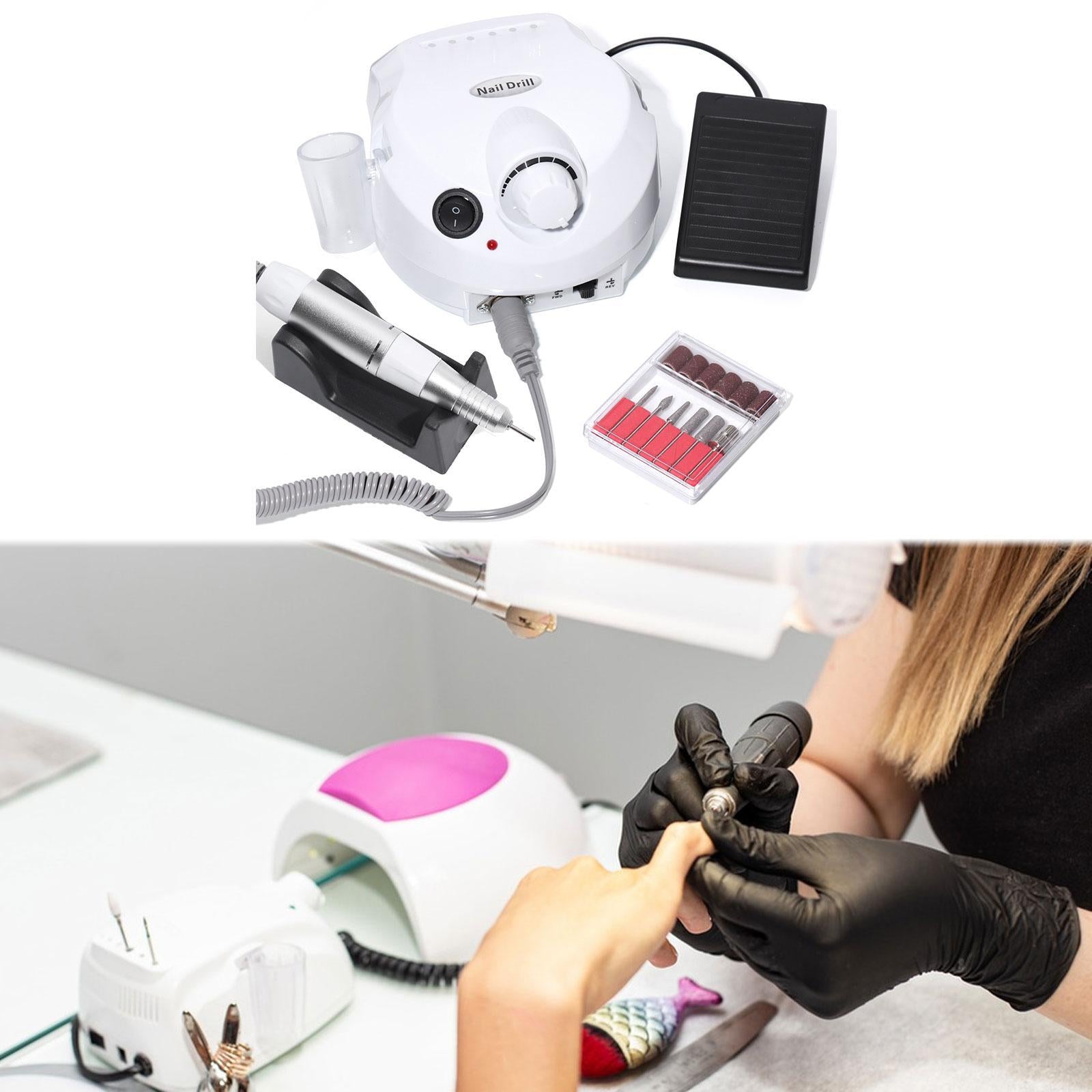Electric Nails Drill Nail Polisher for Dip Powder Nails Women Gel Nail Polish White
