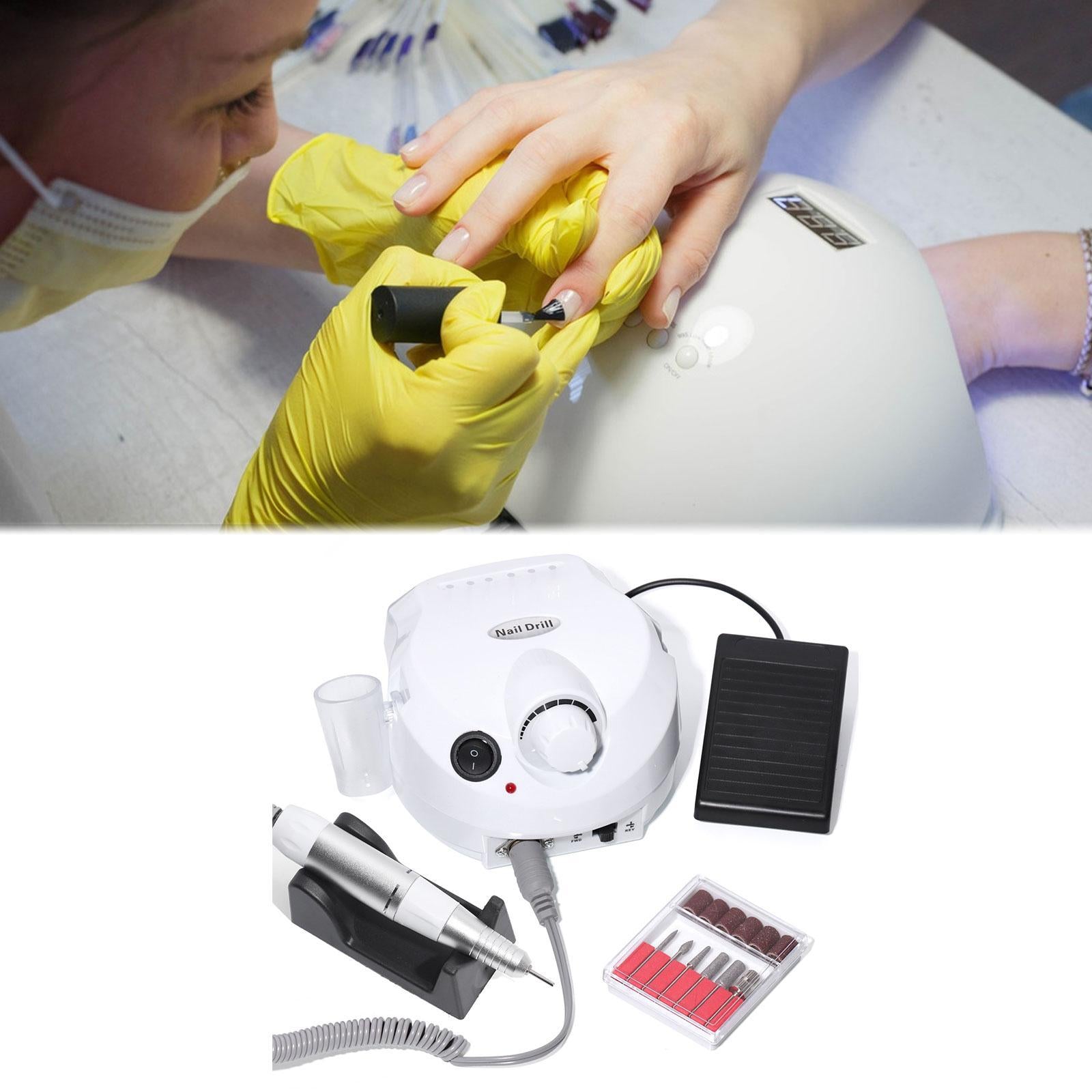 Electric Nails Drill Nail Polisher for Dip Powder Nails Women Gel Nail Polish White